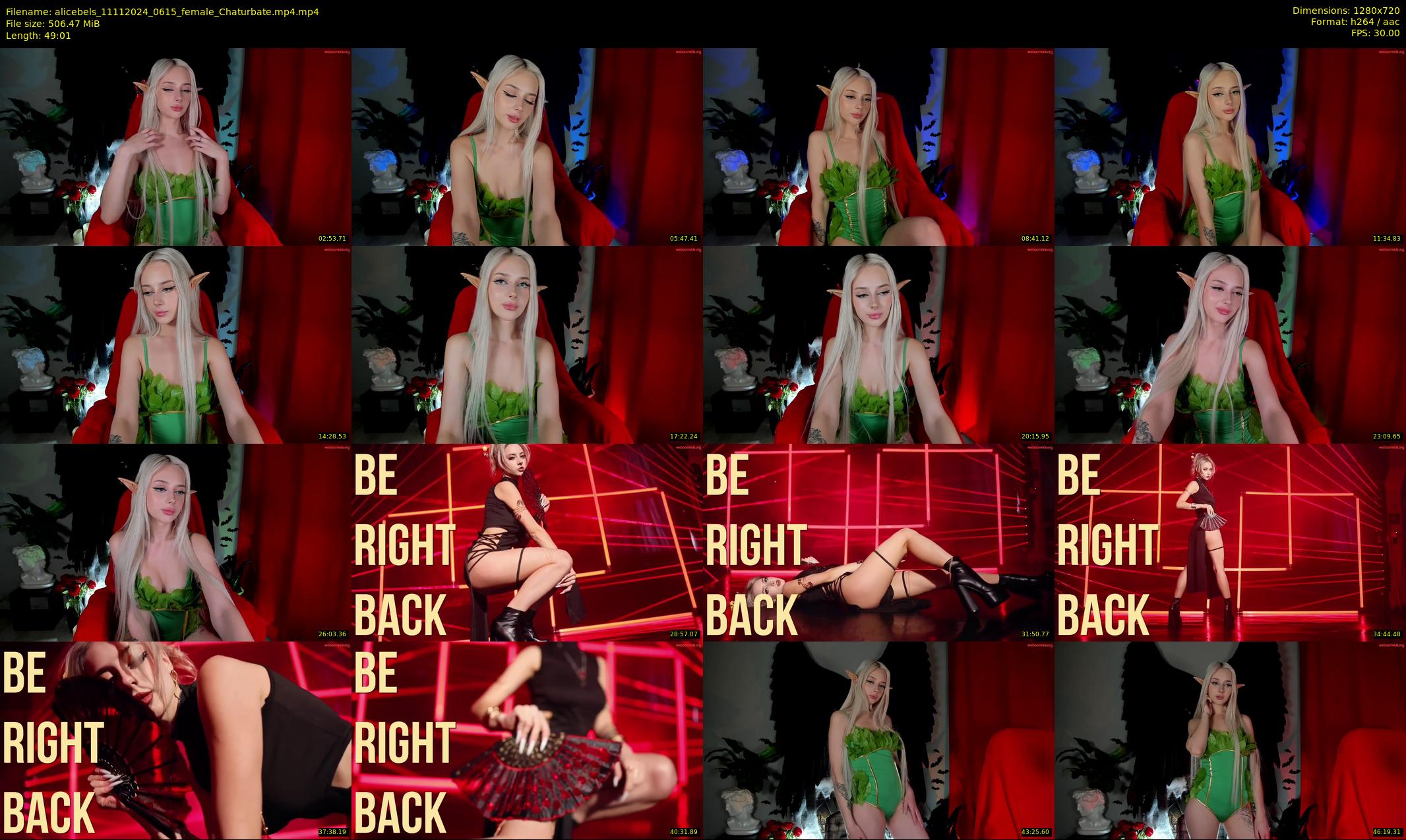 alicebels — 50 minute Chaturbate female cam show recording, 720p, Nov 11, 2024
