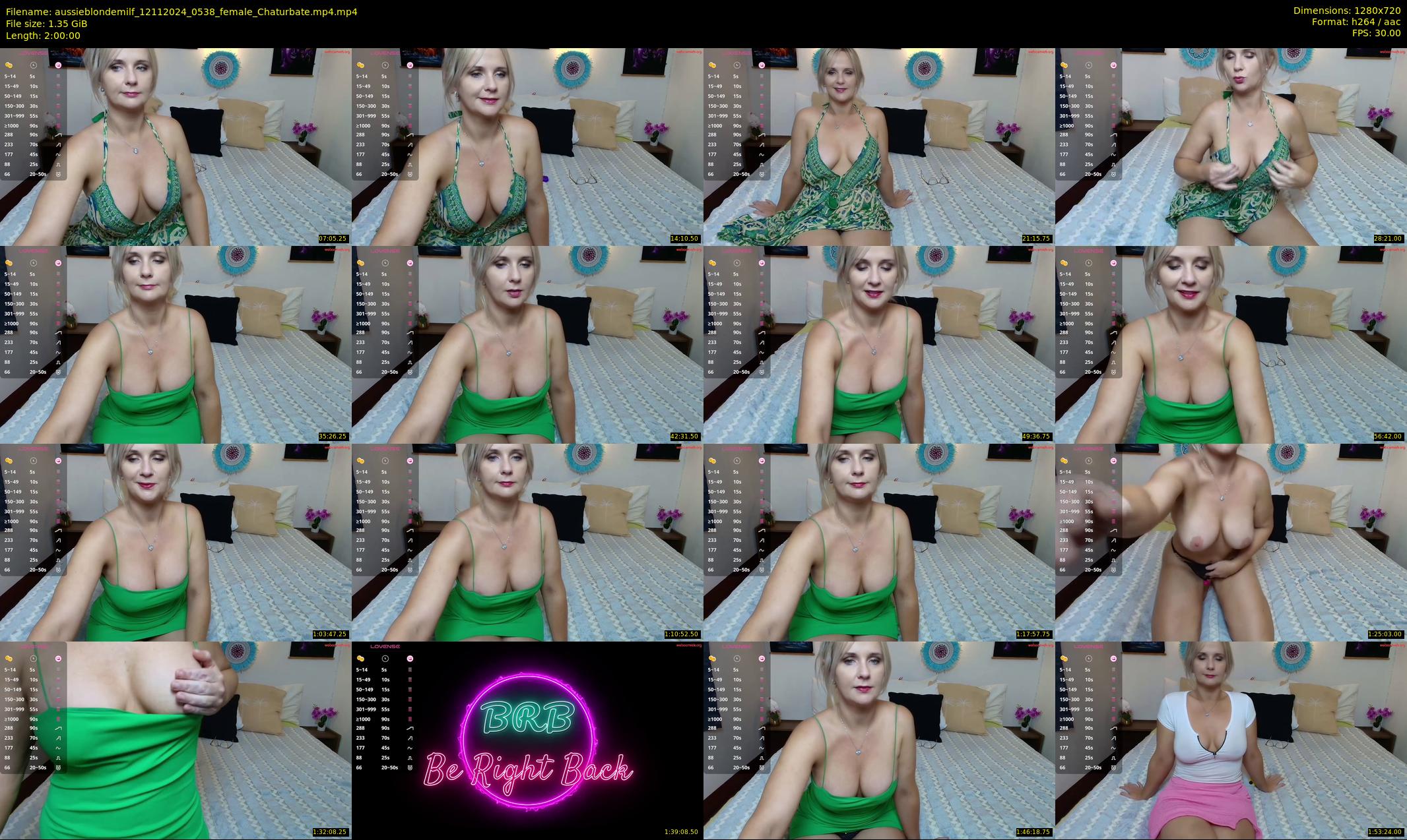 aussieblondemilf — 120 minute Chaturbate female cam show recording, 720p, Nov 12, 2024