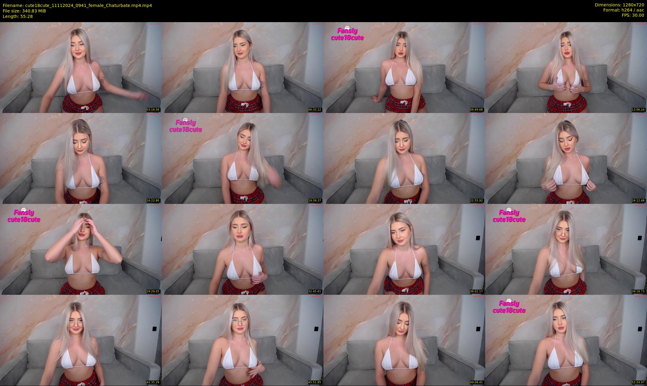 cute18cute — 56 minute Chaturbate female cam show recording, 720p, Nov 11, 2024