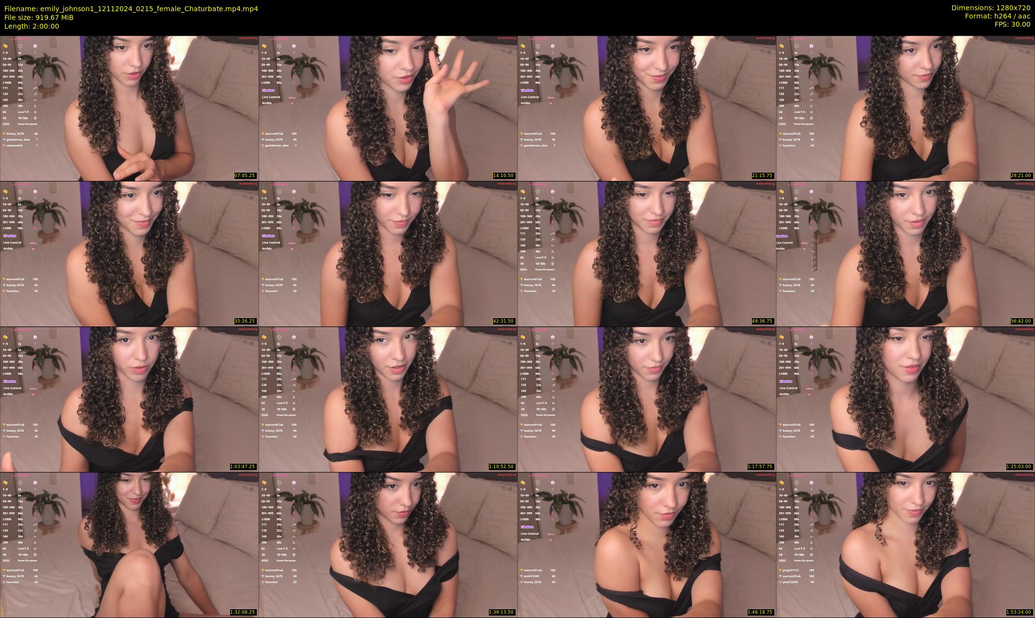 emily_johnson1 — 120 minute Chaturbate female cam show recording, 720p, Nov 12, 2024