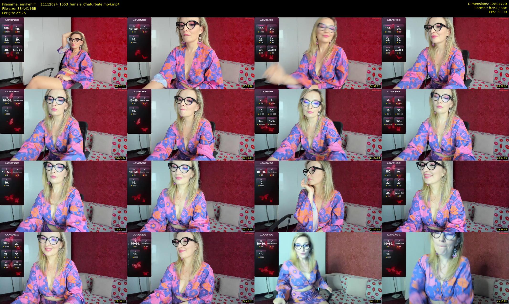 emilymilf__ — 28 minute Chaturbate female cam show recording, 720p, Nov 11, 2024