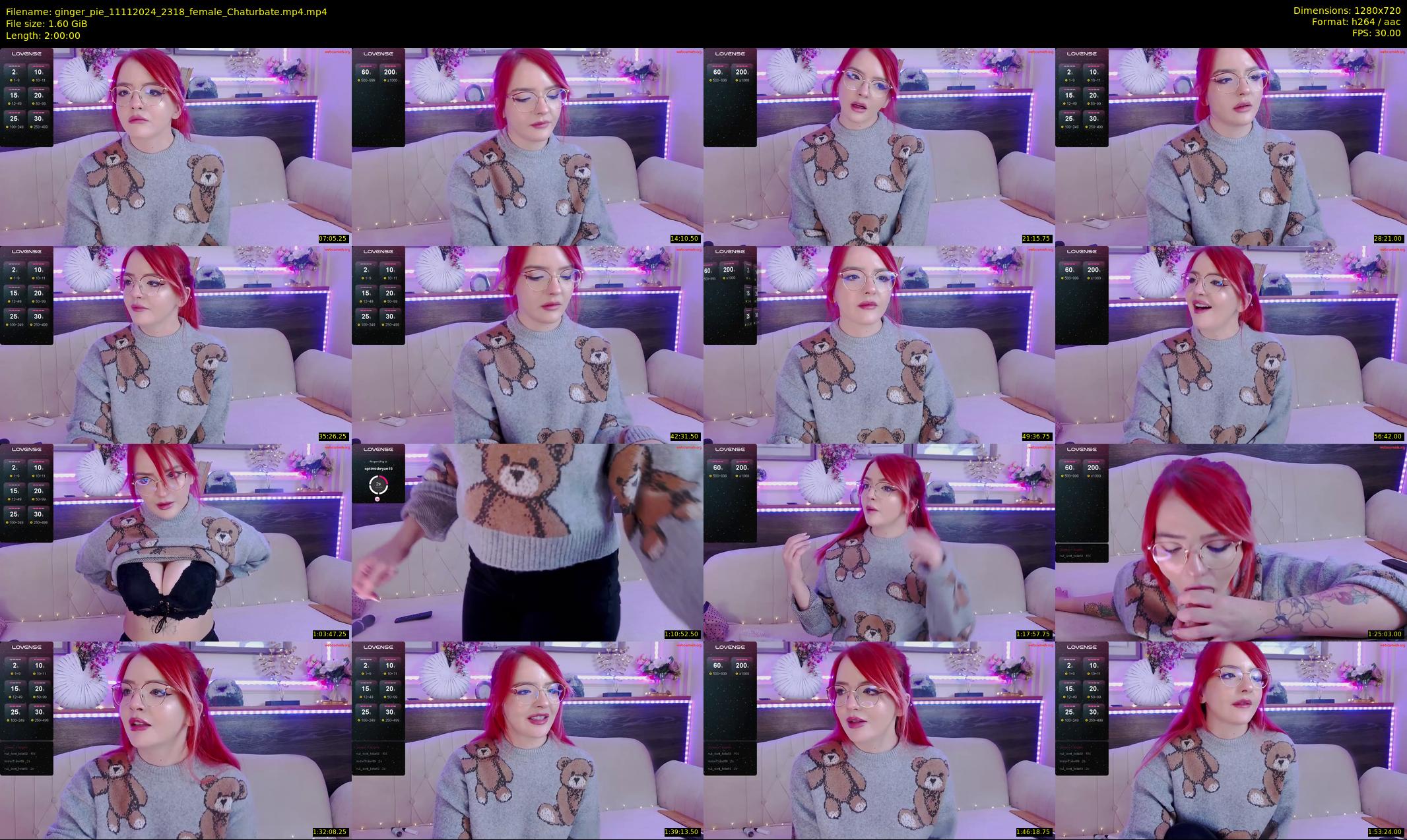 ginger_pie — 120 minute Chaturbate female cam show recording, 720p, Nov 11, 2024