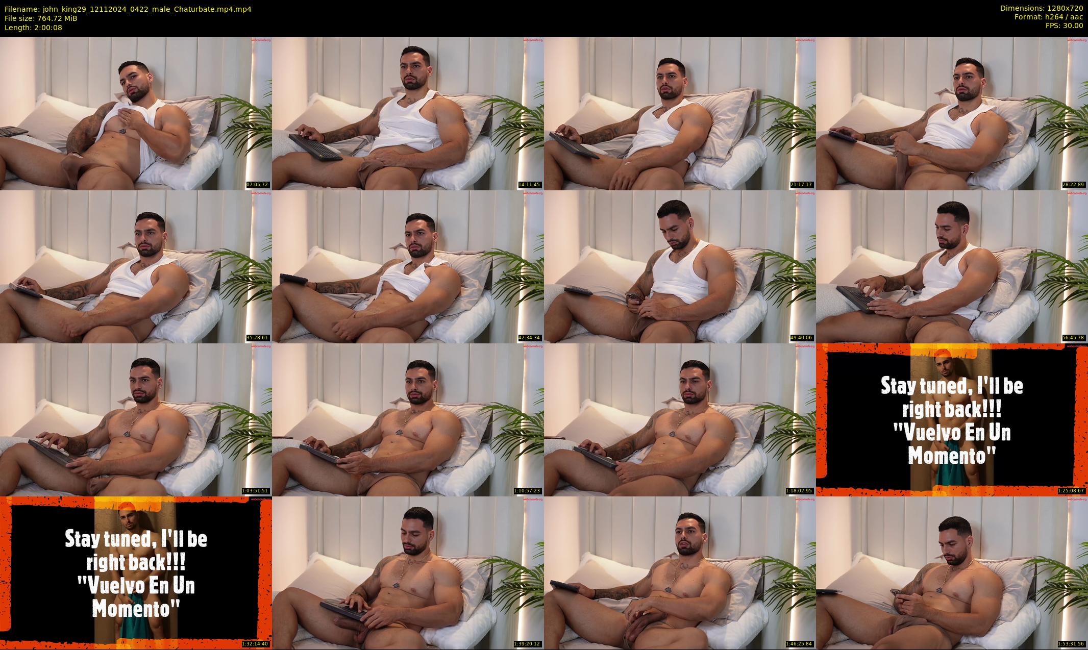 john_king29 — 121 minute Chaturbate male cam show recording, 720p, Nov 12, 2024
