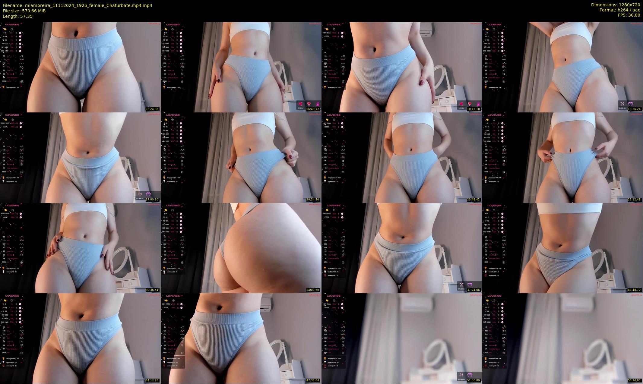 miamoreira — 58 minute Chaturbate female cam show recording, 720p, Nov 11, 2024