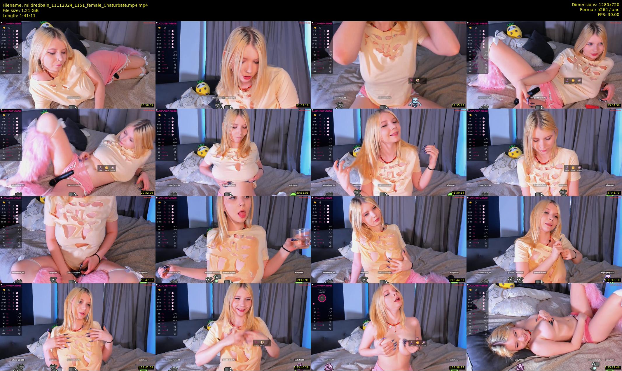 mildredbain — 102 minute Chaturbate female cam show recording, 720p, Nov 11, 2024