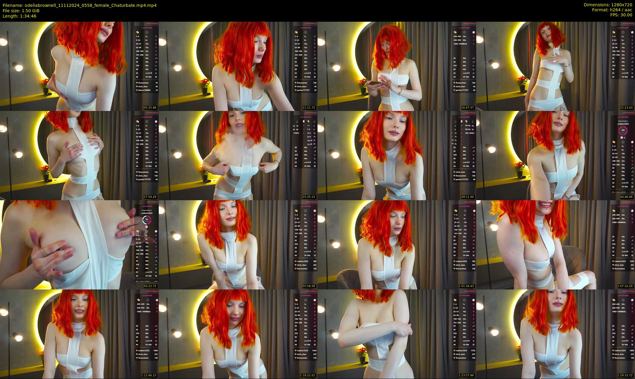 odeliabrownell — 95 minute Chaturbate female cam show recording, 720p, Nov 11, 2024