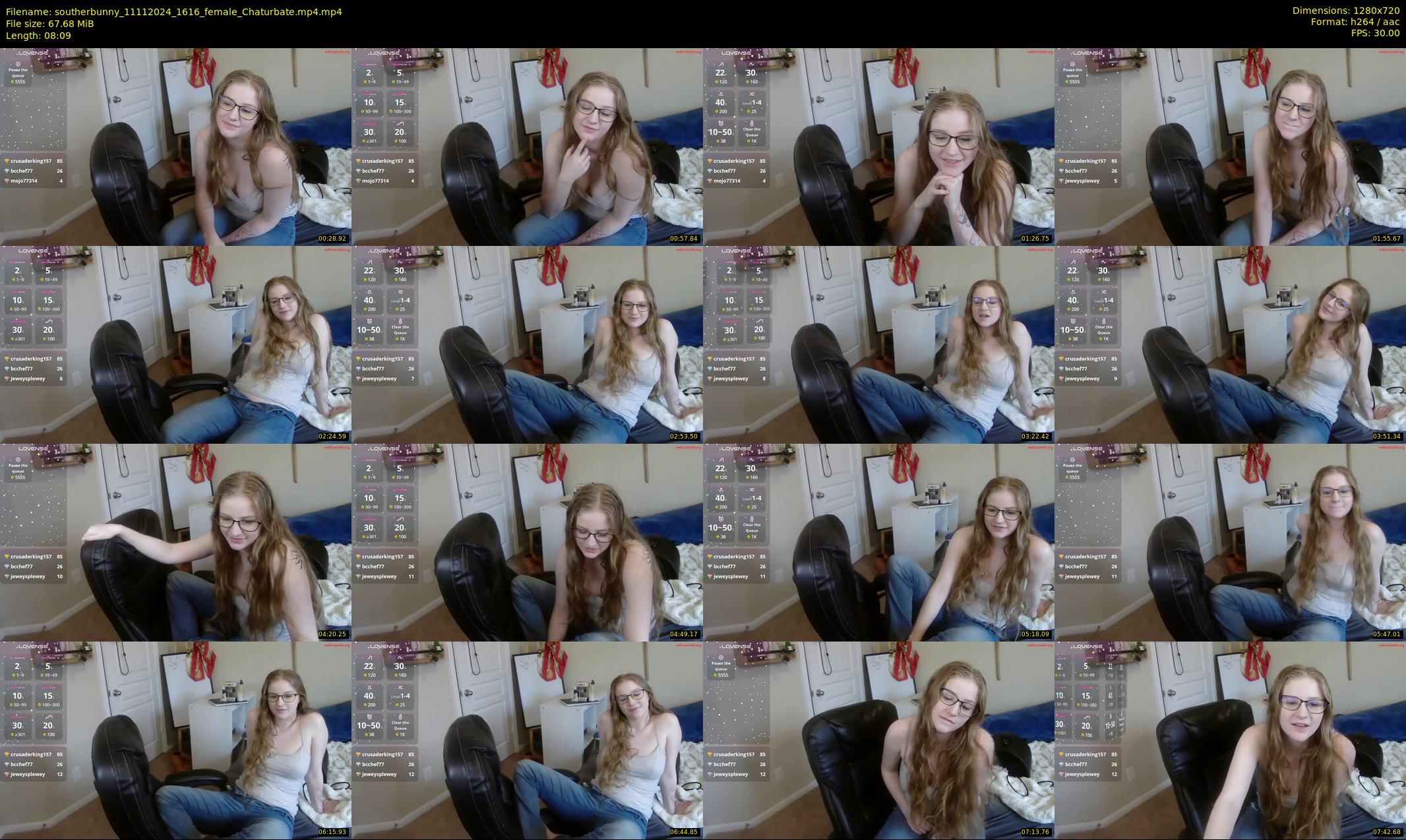 southerbunny — 9 minute Chaturbate female cam show recording, 720p, Nov 11, 2024