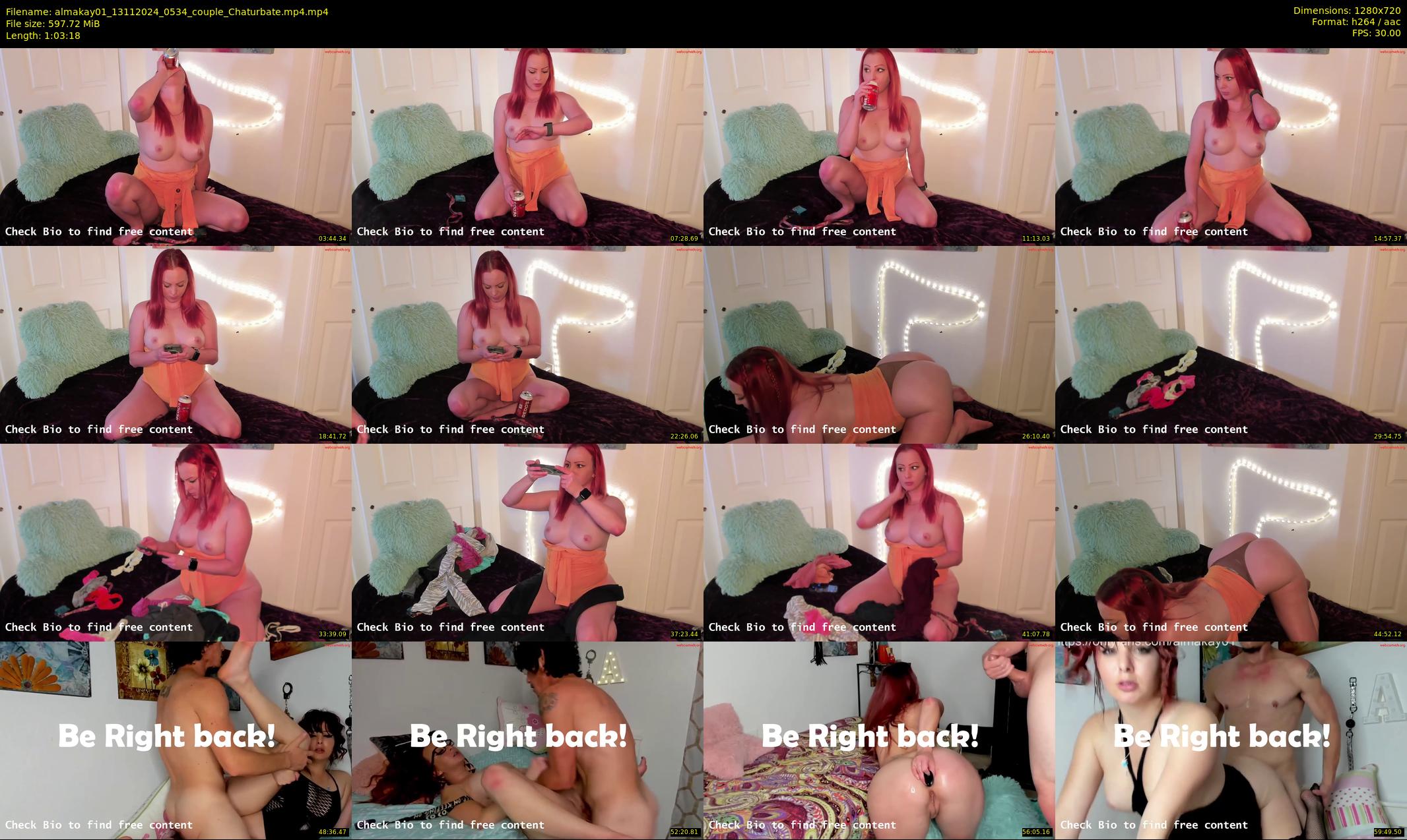 almakay01 — 64 minute Chaturbate couple cam show recording, 720p, Nov 13, 2024