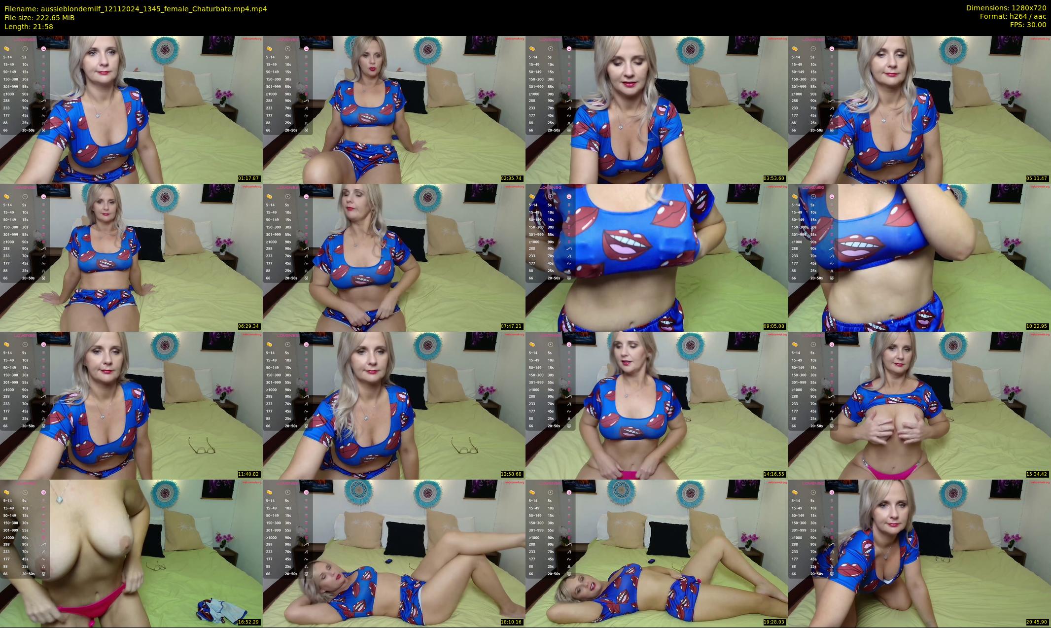 aussieblondemilf — 22 minute Chaturbate female cam show recording, 720p, Nov 12, 2024
