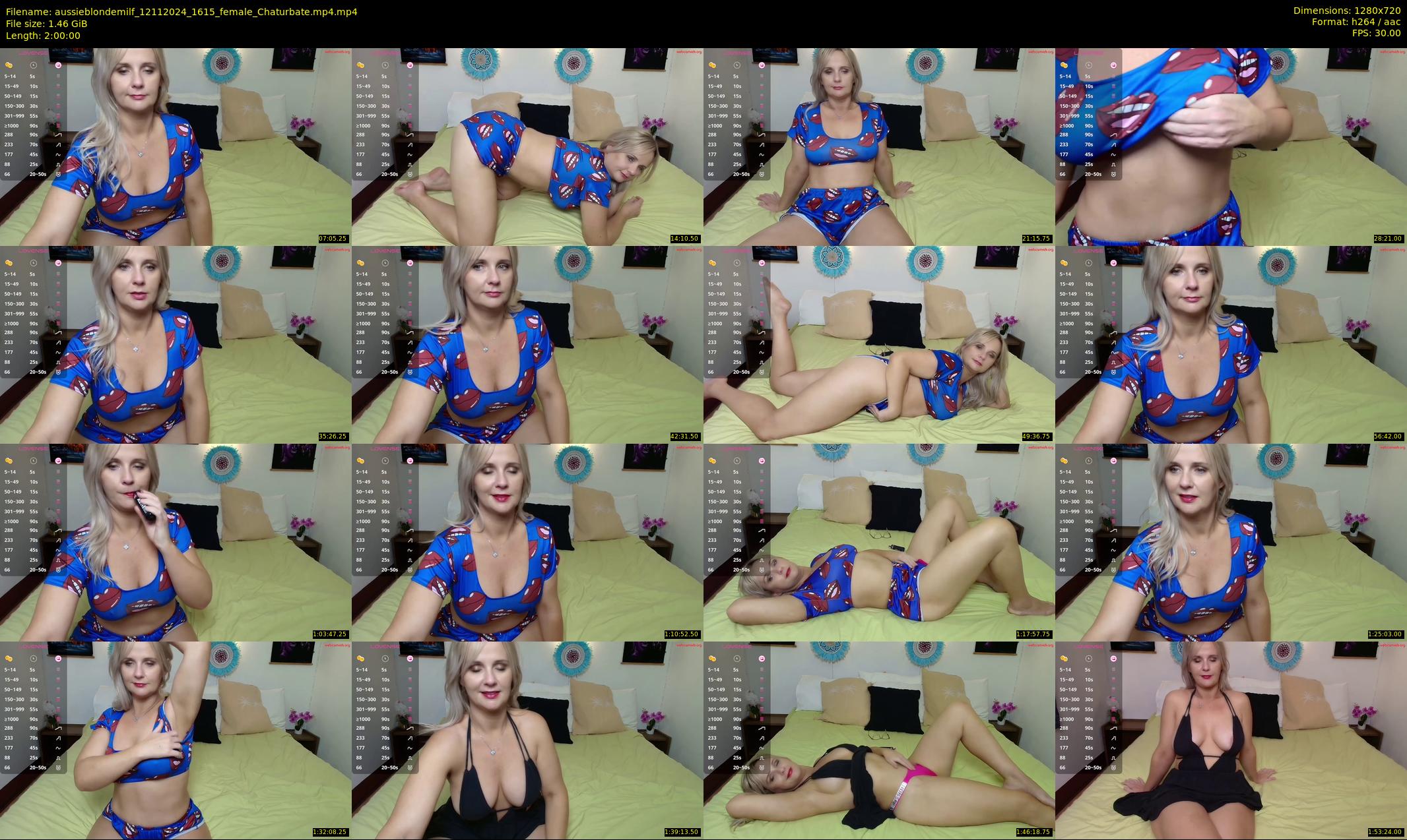 aussieblondemilf — 120 minute Chaturbate female cam show recording, 720p, Nov 12, 2024