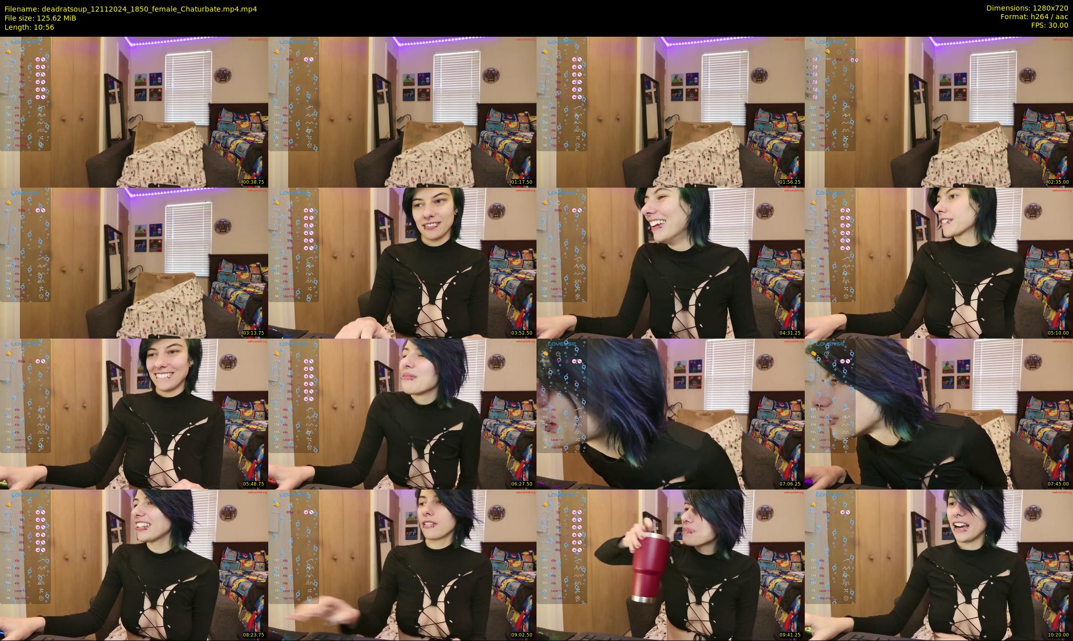 deadratsoup — 11 minute Chaturbate female cam show recording, 720p, Nov 12, 2024
