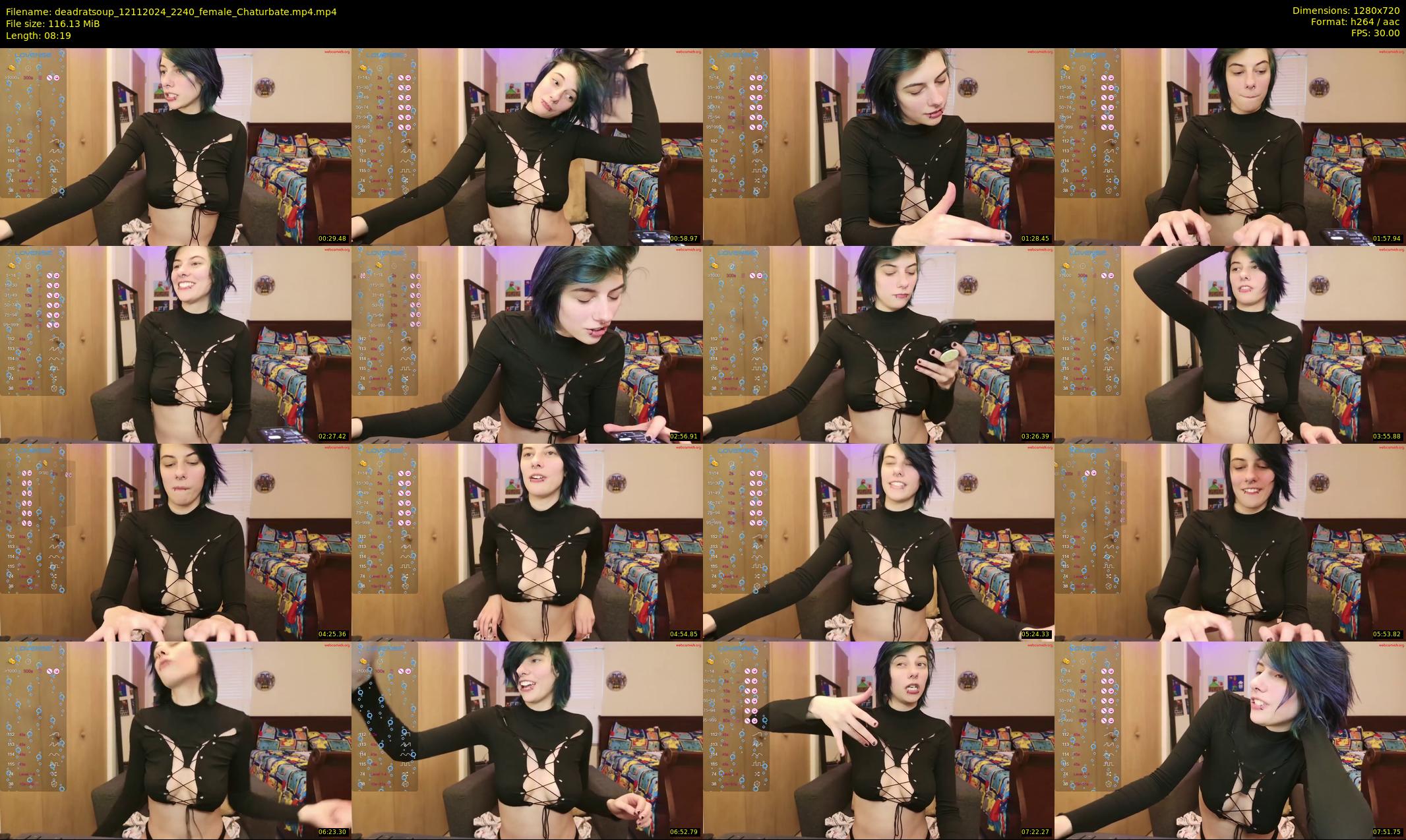 deadratsoup — 9 minute Chaturbate female cam show recording, 720p, Nov 12, 2024