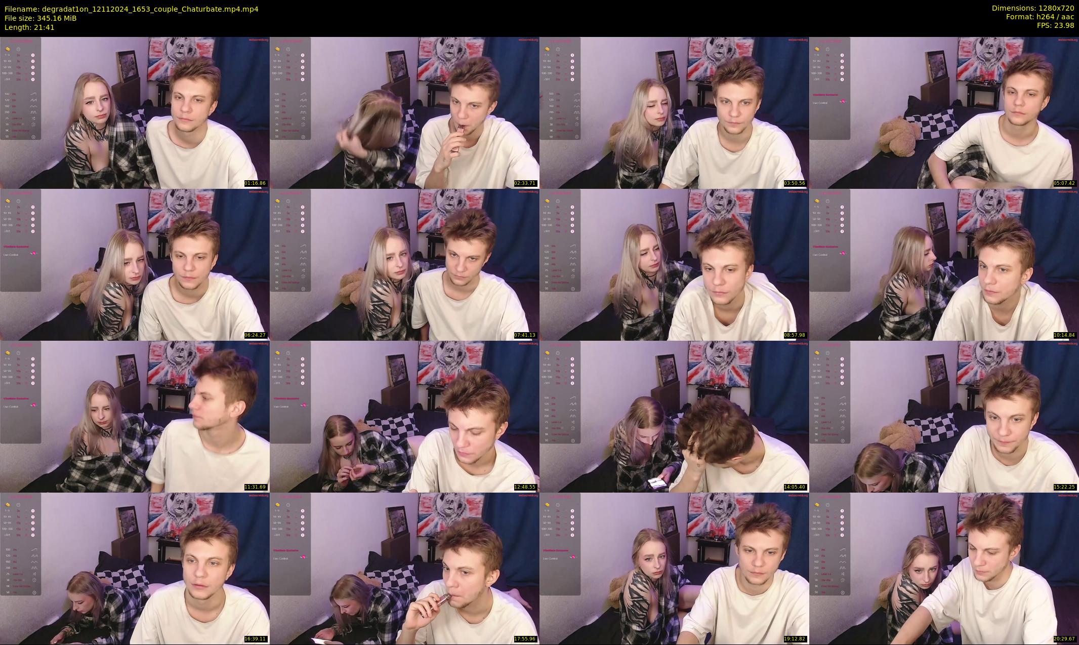 degradat1on — 22 minute Chaturbate couple cam show recording, 720p, Nov 12, 2024