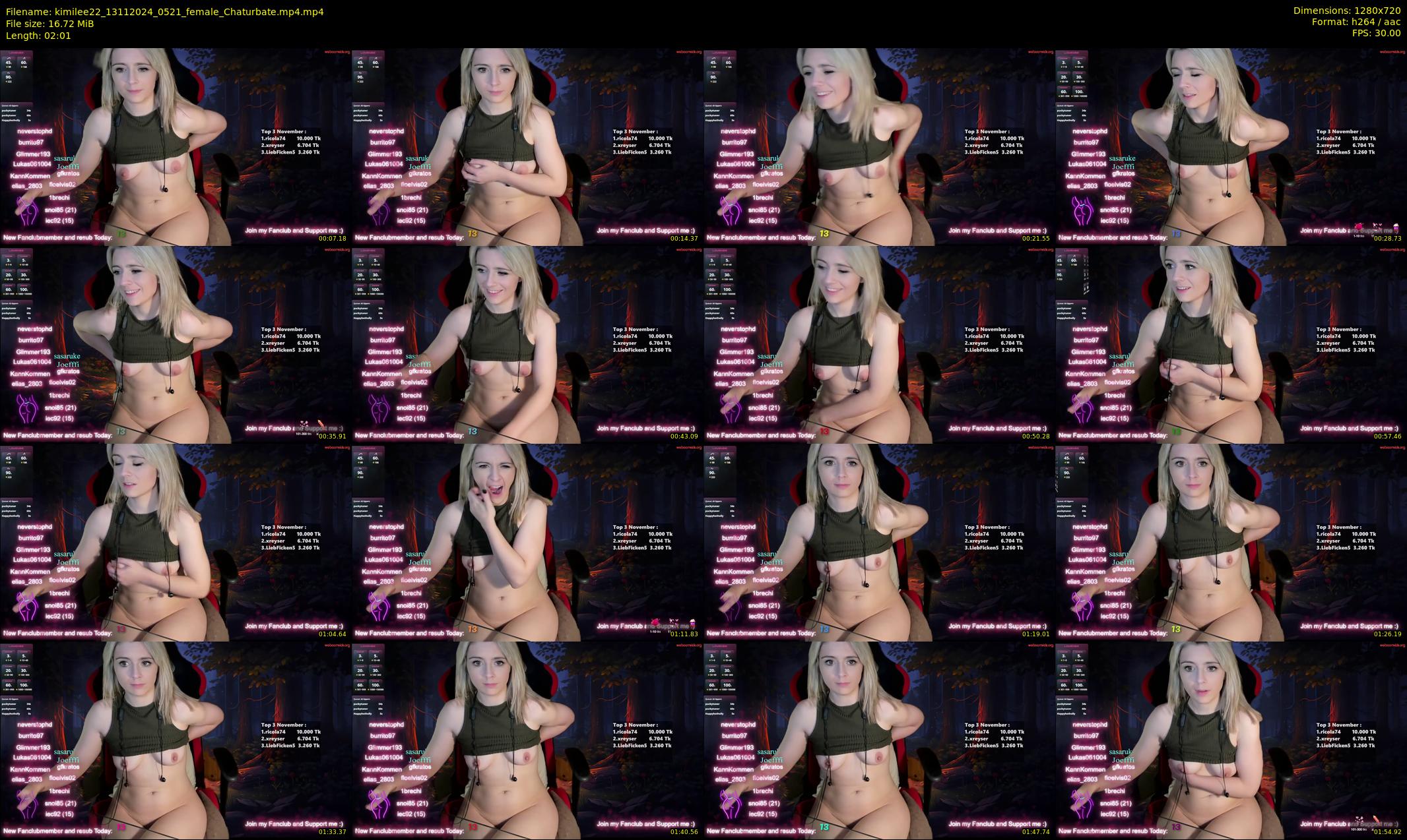 kimilee22 — 3 minute Chaturbate female cam show recording, 720p, Nov 13, 2024