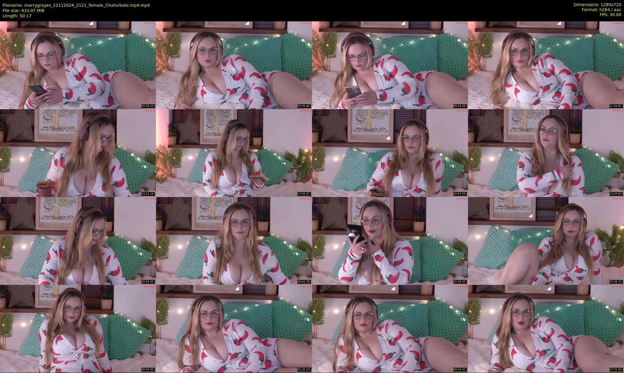 marrygrayes — 51 minute Chaturbate female cam show recording, 720p, Nov 12, 2024