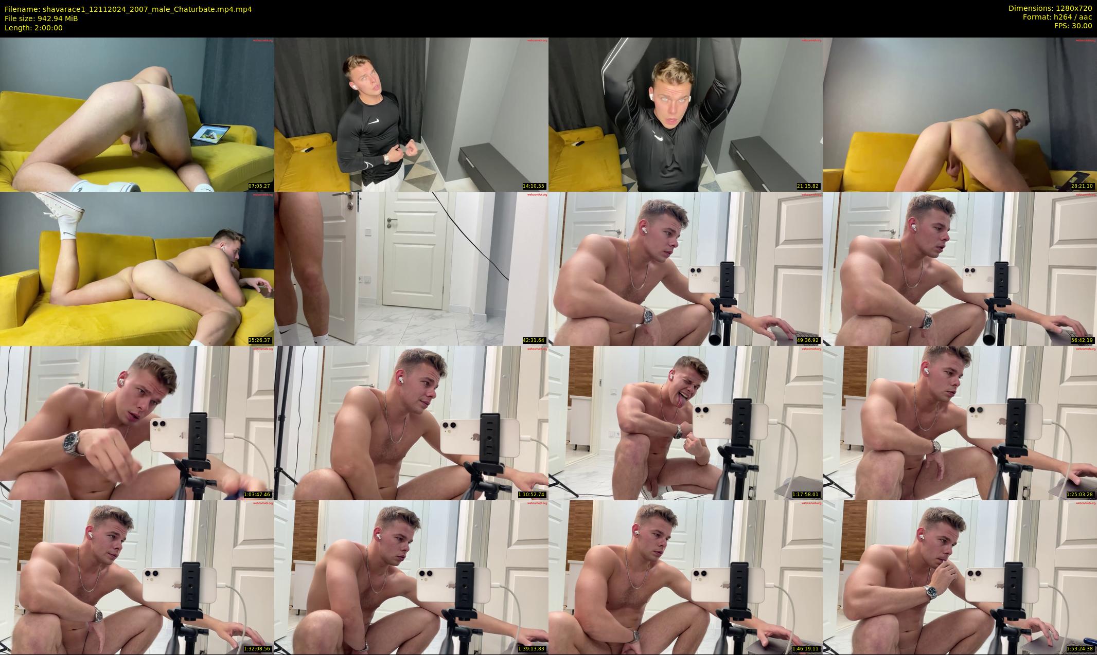 shavarace1 — 120 minute Chaturbate male cam show recording, 720p, Nov 12, 2024