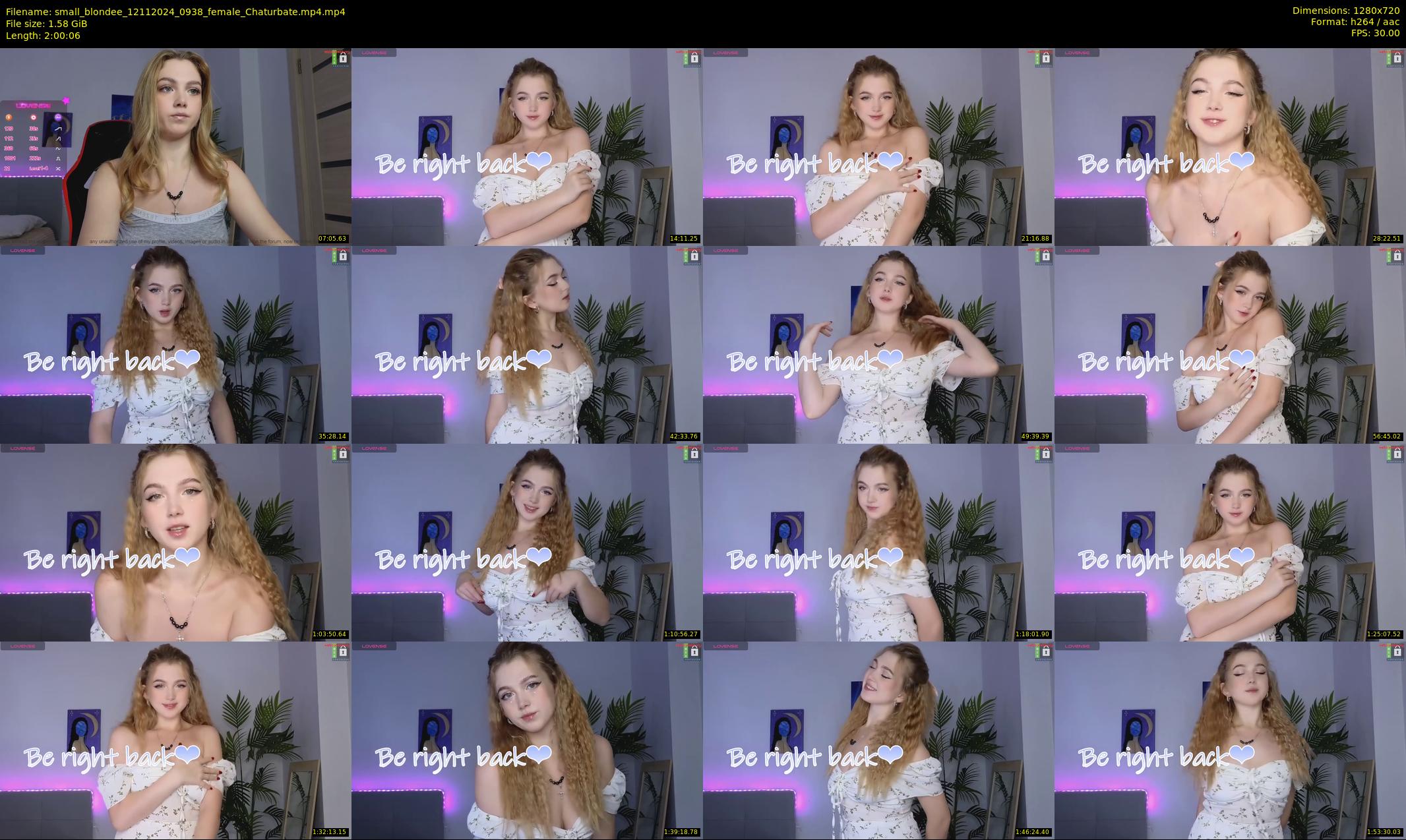 small_blondee — 121 minute Chaturbate female cam show recording, 720p, Nov 12, 2024