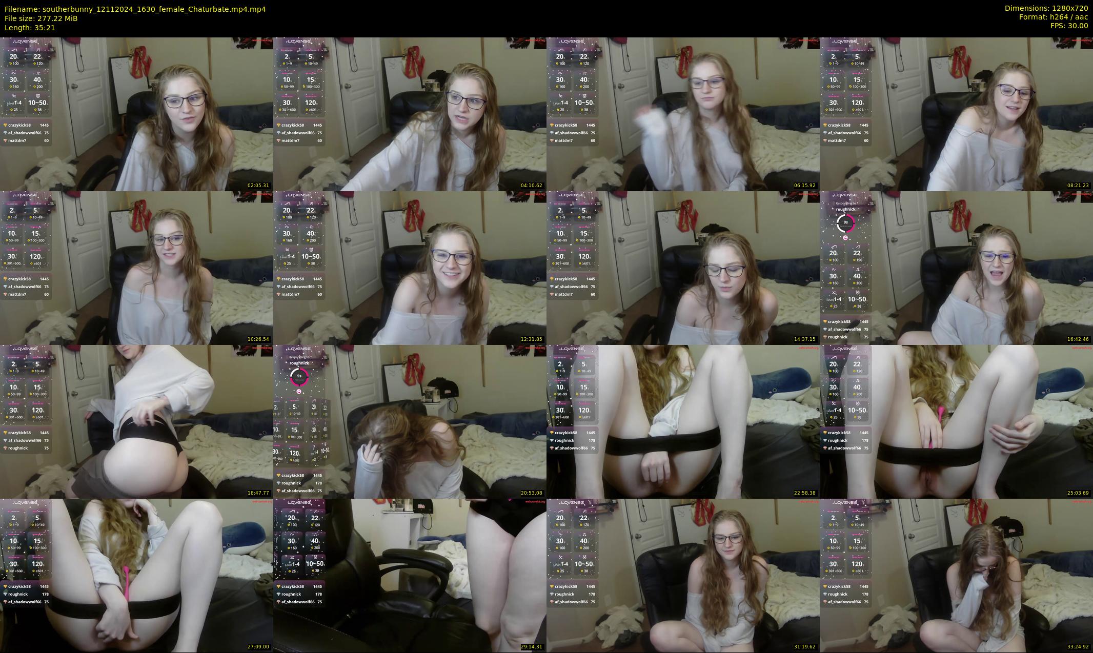 southerbunny — 36 minute Chaturbate female cam show recording, 720p, Nov 12, 2024