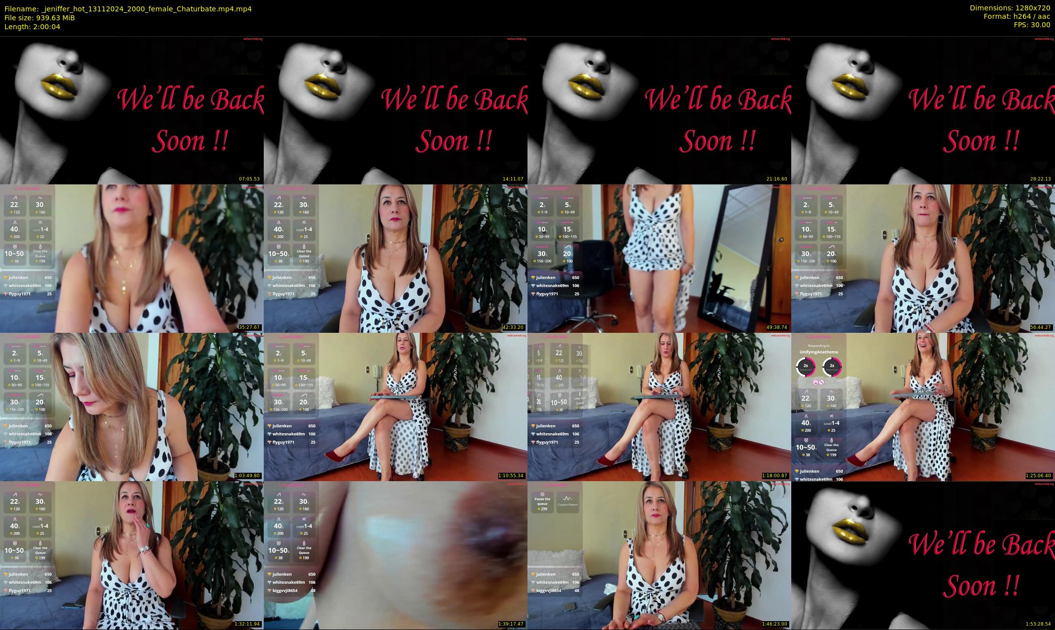 _jeniffer_hot — 121 minute Chaturbate female cam show recording, 720p, Nov 13, 2024