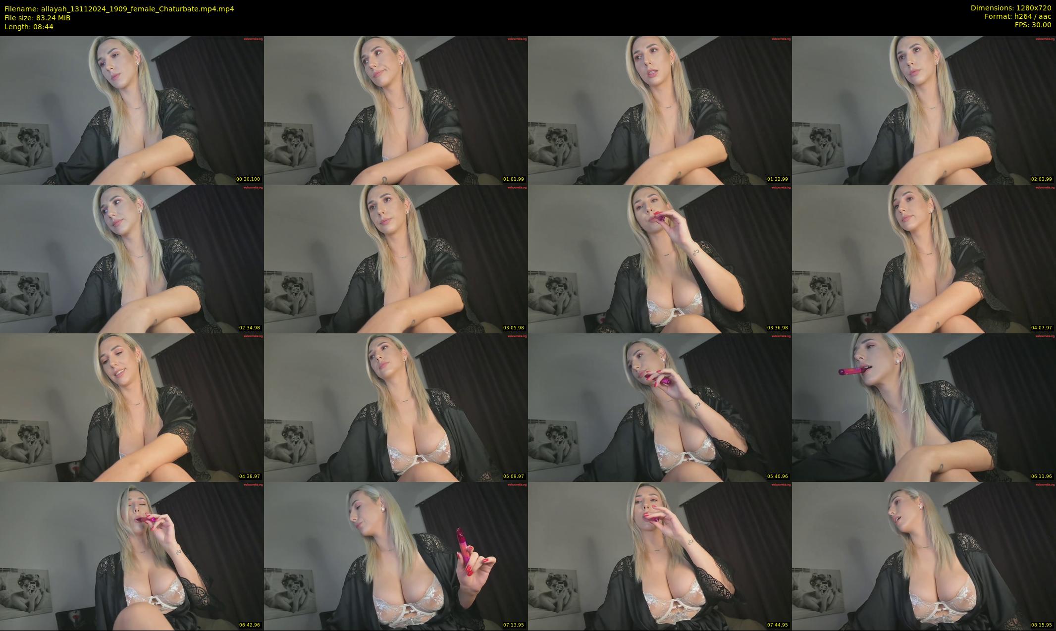 allayah — 9 minute Chaturbate female cam show recording, 720p, Nov 13, 2024