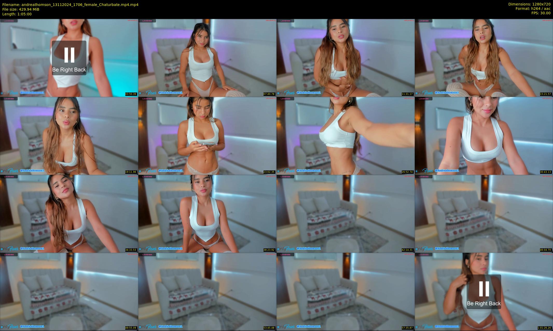 andreathomson — 65 minute Chaturbate female cam show recording, 720p, Nov 13, 2024