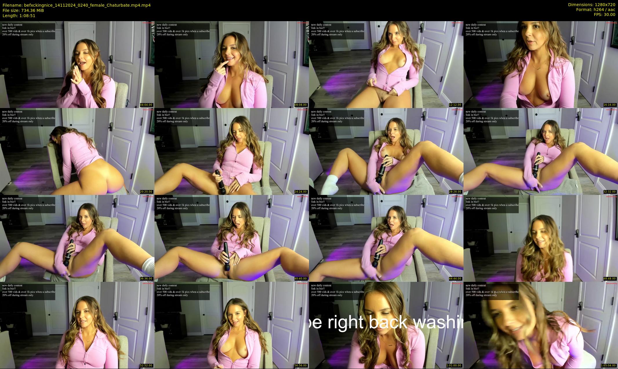 befxckingnice — 69 minute Chaturbate female cam show recording, 720p, Nov 14, 2024