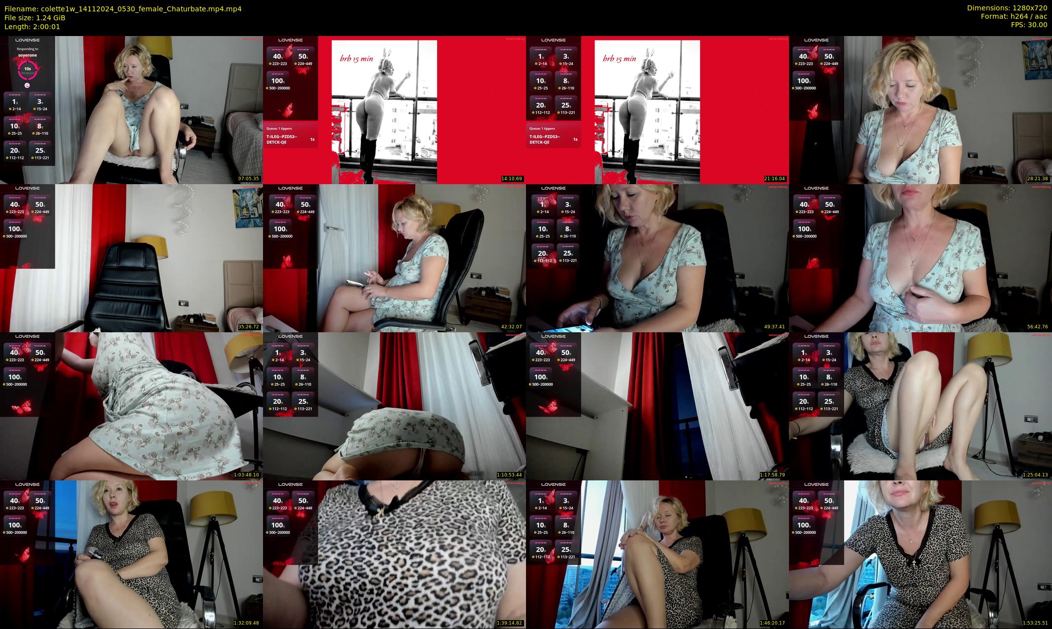 colette1w — 121 minute Chaturbate female cam show recording, 720p, Nov 14, 2024