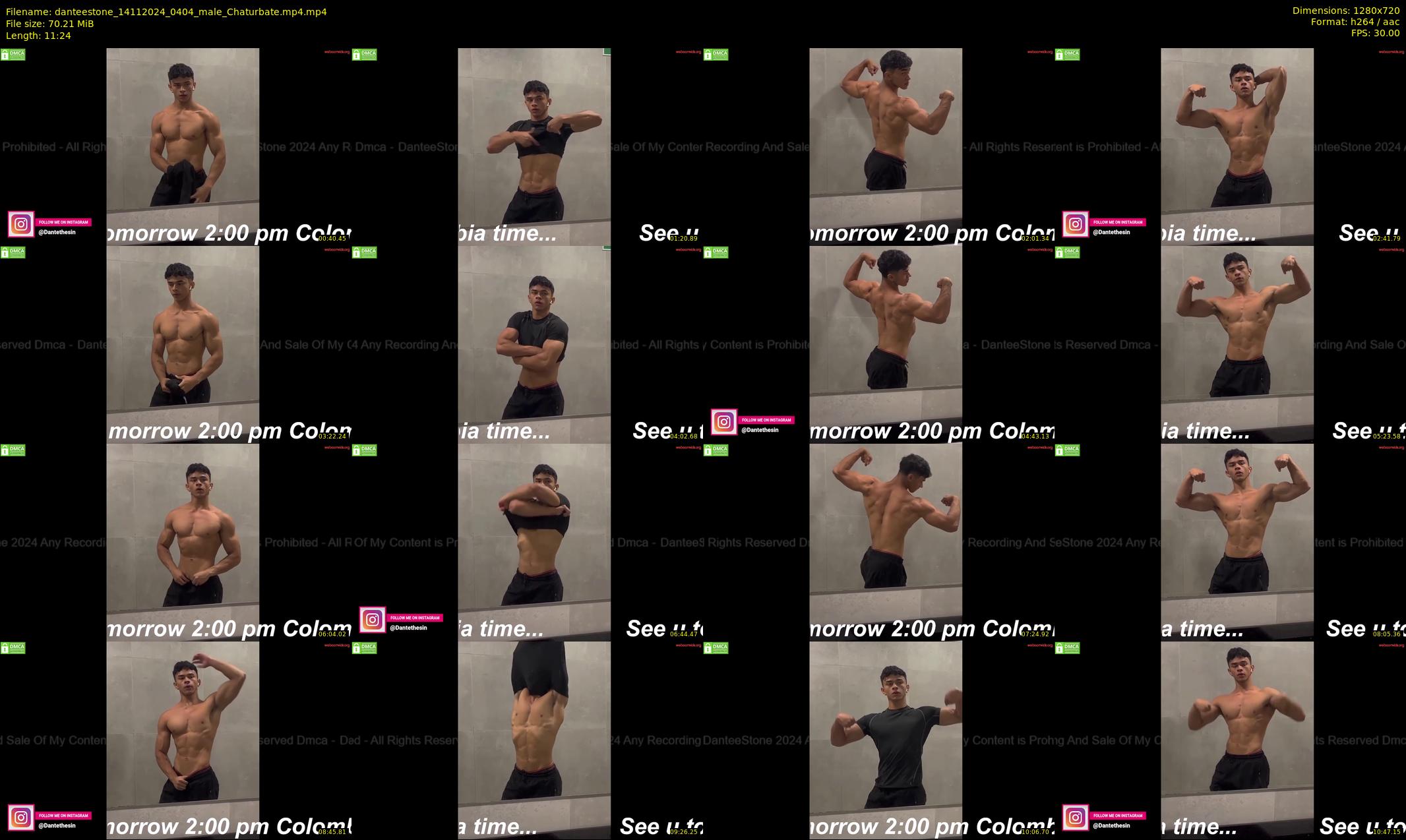 danteestone — 12 minute Chaturbate male cam show recording, 720p, Nov 14, 2024