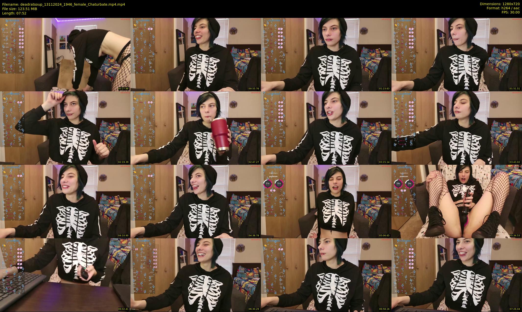 deadratsoup — 8 minute Chaturbate female cam show recording, 720p, Nov 13, 2024