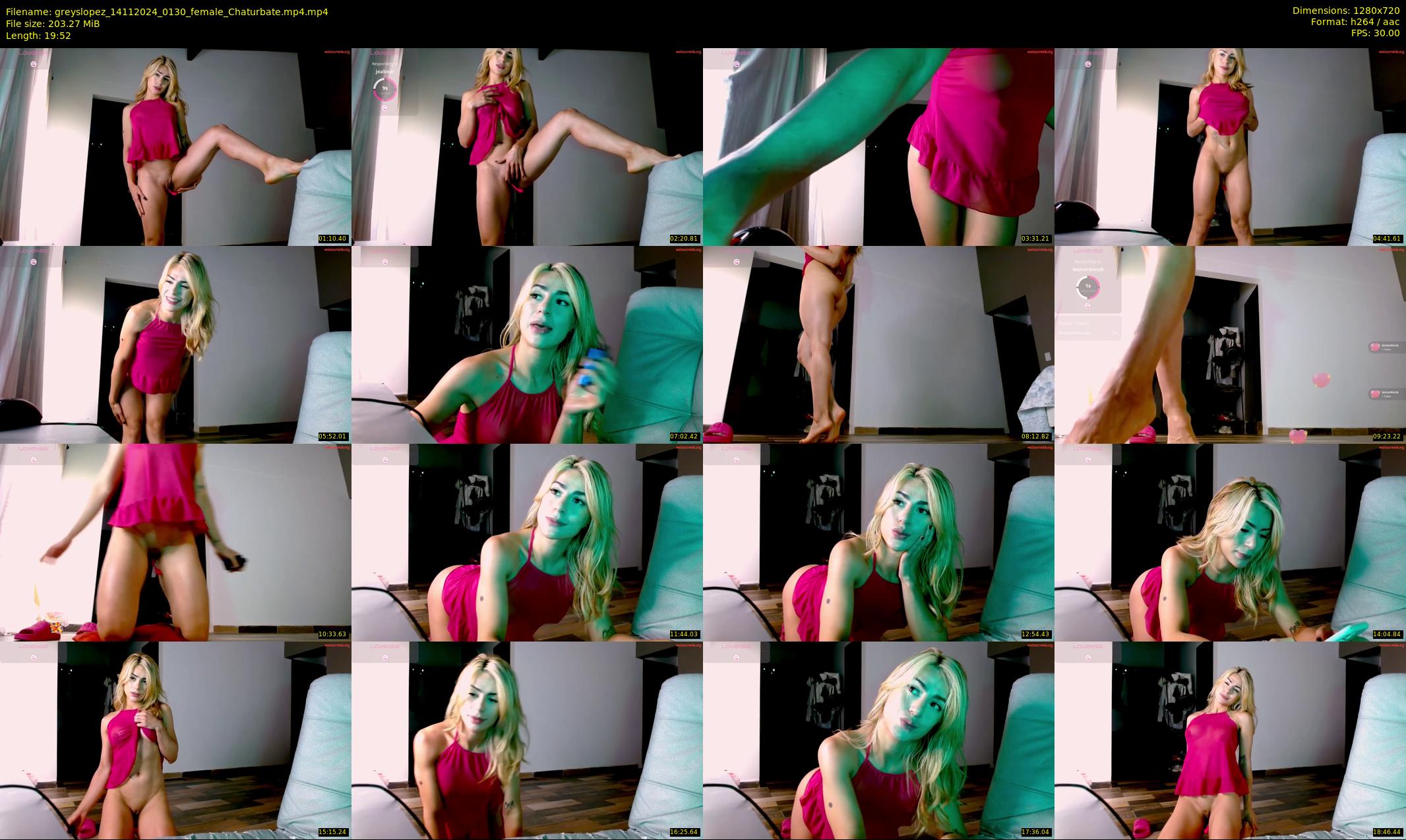 greyslopez — 20 minute Chaturbate female cam show recording, 720p, Nov 14, 2024