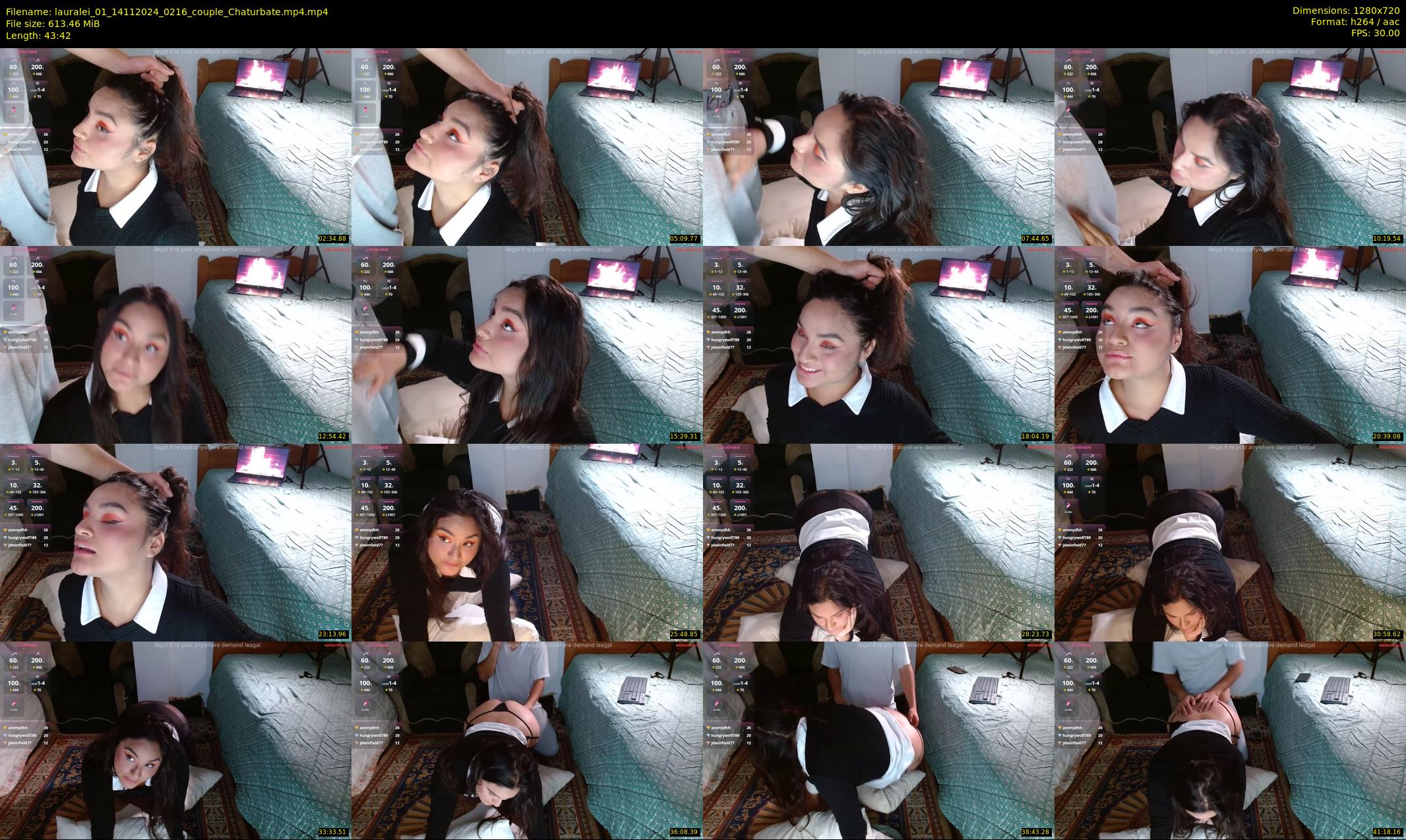 lauralei_01 — 44 minute Chaturbate couple cam show recording, 720p, Nov 14, 2024