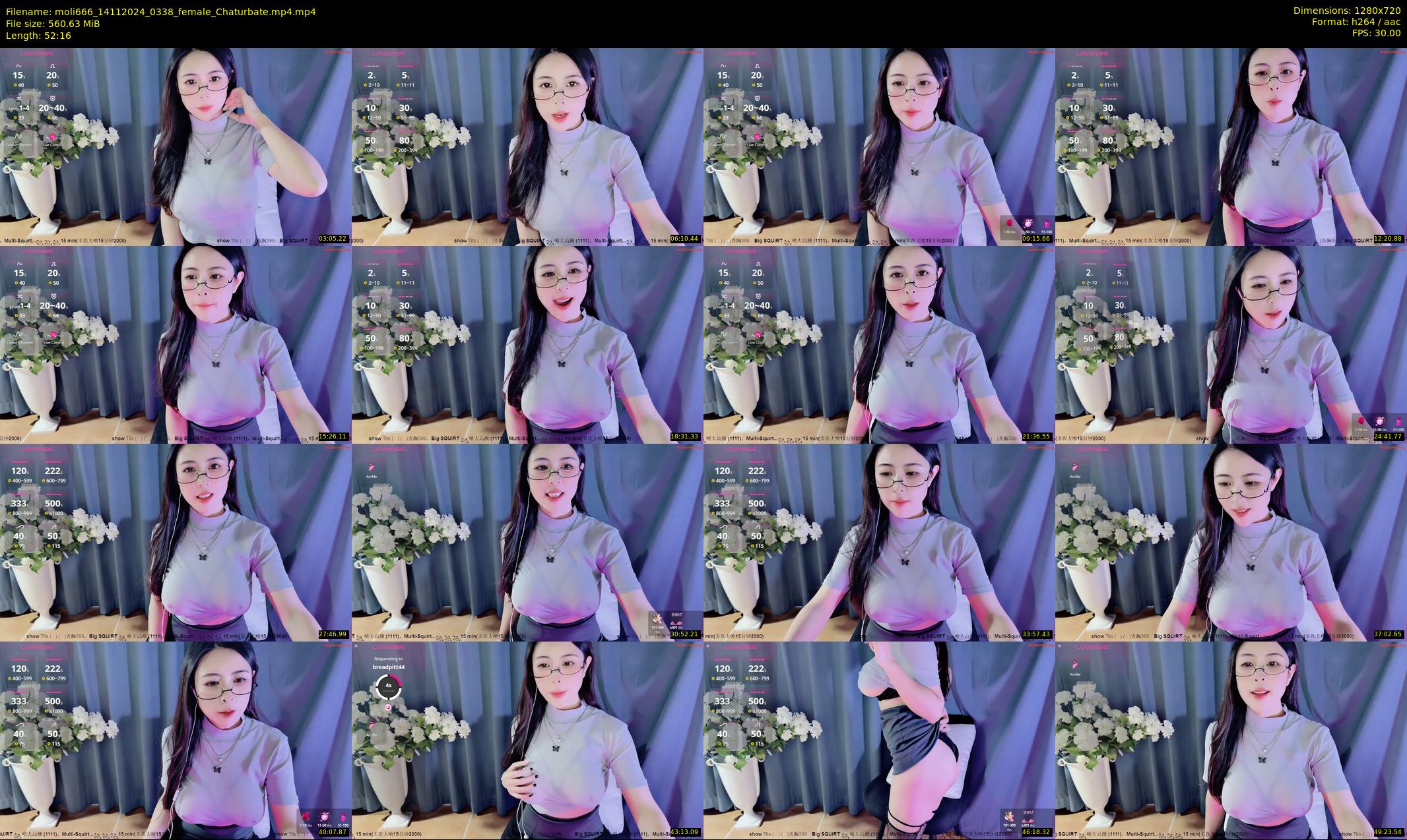 moli666 — 53 minute Chaturbate female cam show recording, 720p, Nov 14, 2024