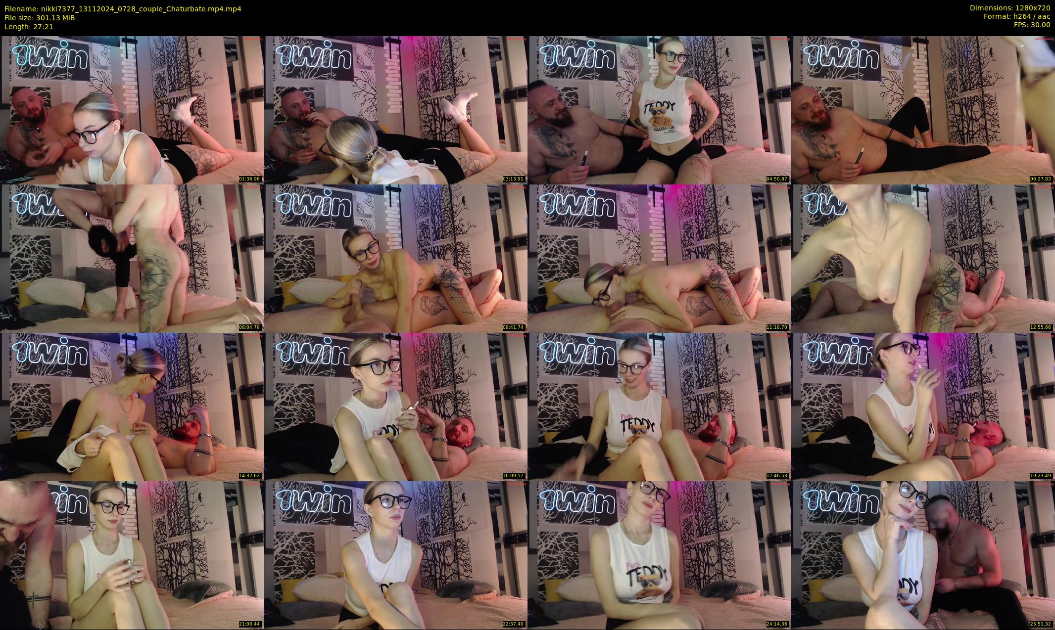 nikki7377 — 28 minute Chaturbate couple cam show recording, 720p, Nov 13, 2024