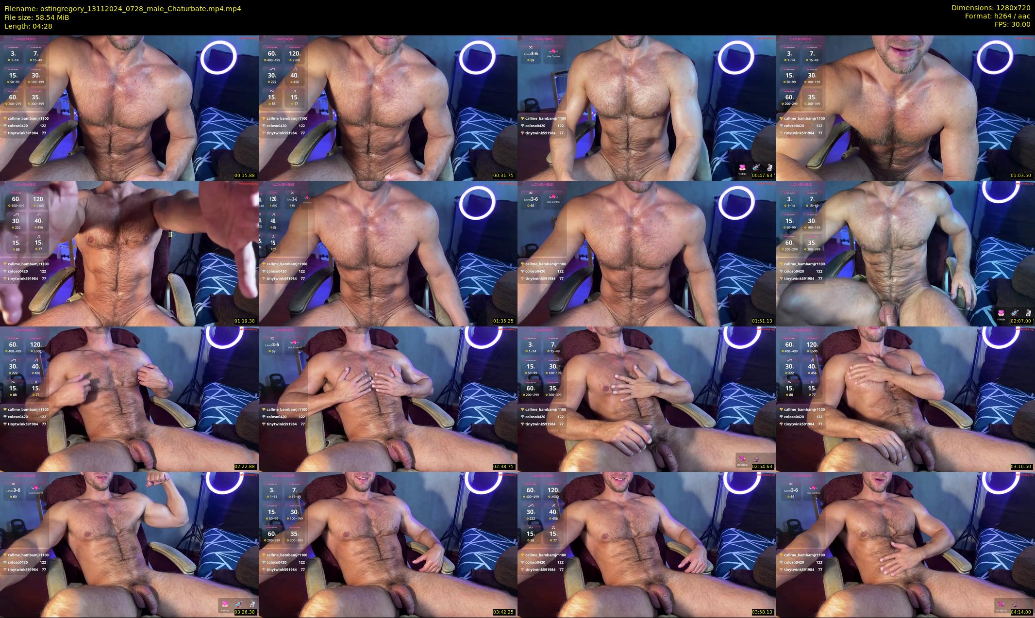 ostingregory — 5 minute Chaturbate male cam show recording, 720p, Nov 13, 2024