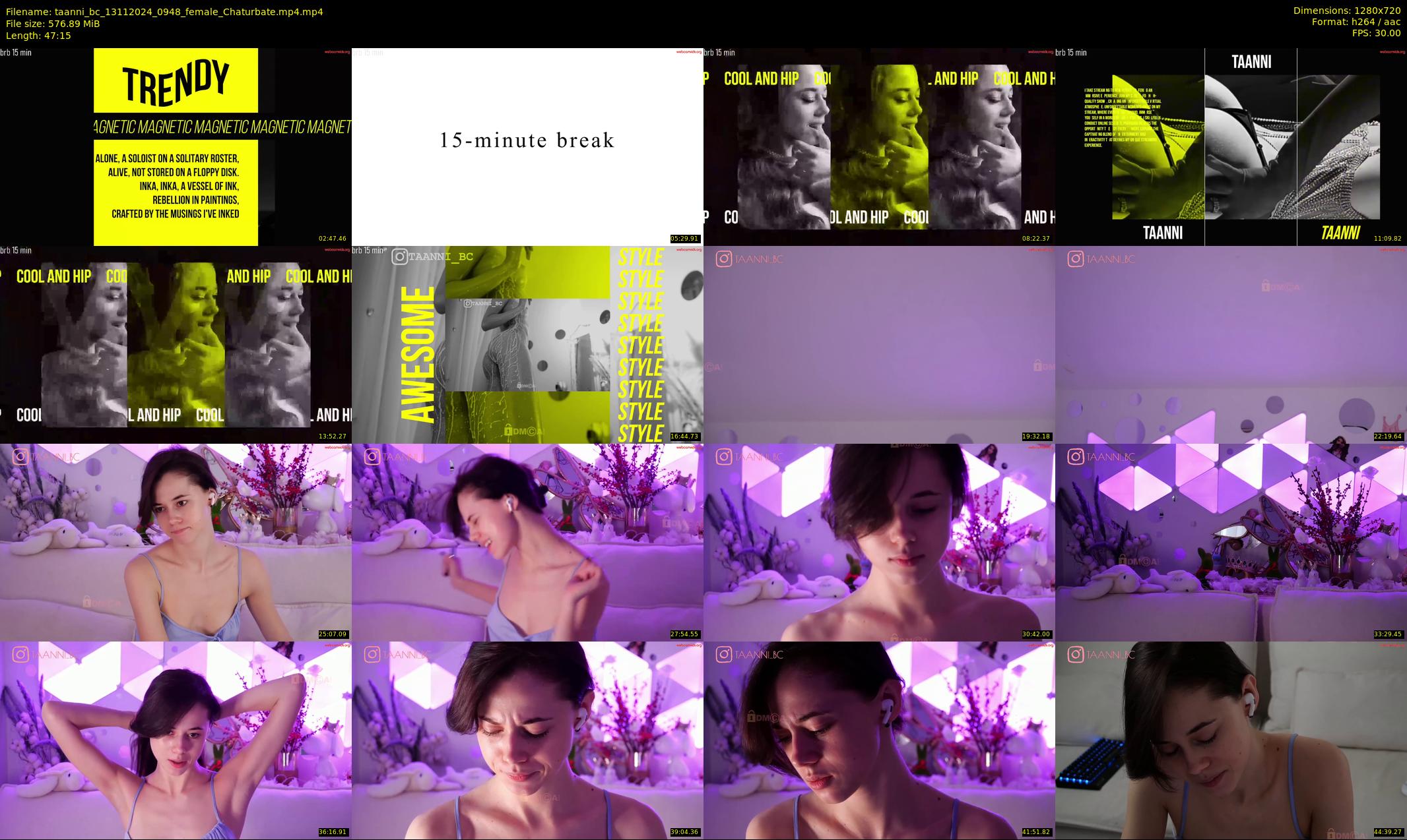 taanni_bc — 48 minute Chaturbate female cam show recording, 720p, Nov 13, 2024