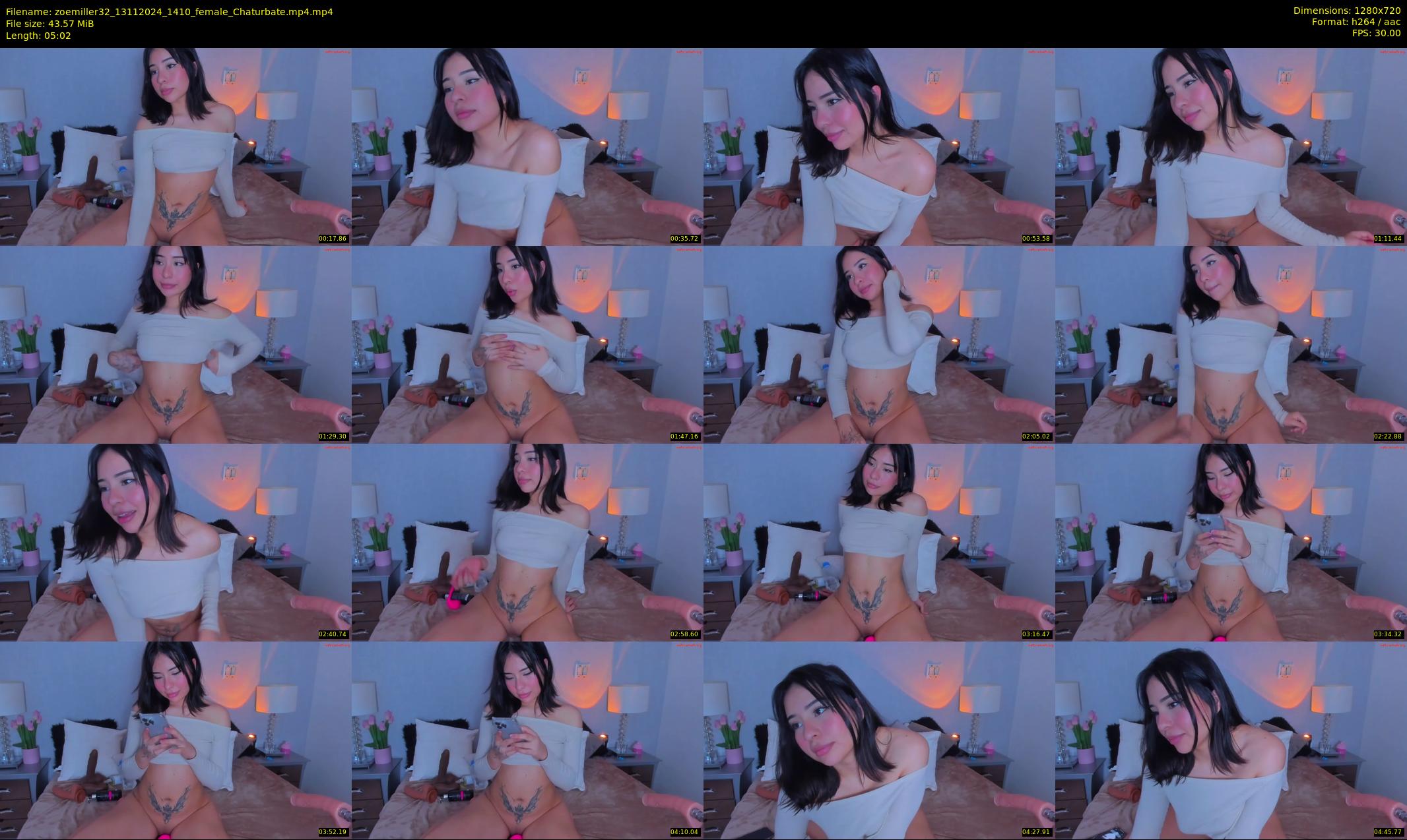 zoemiller32 — 6 minute Chaturbate female cam show recording, 720p, Nov 13, 2024