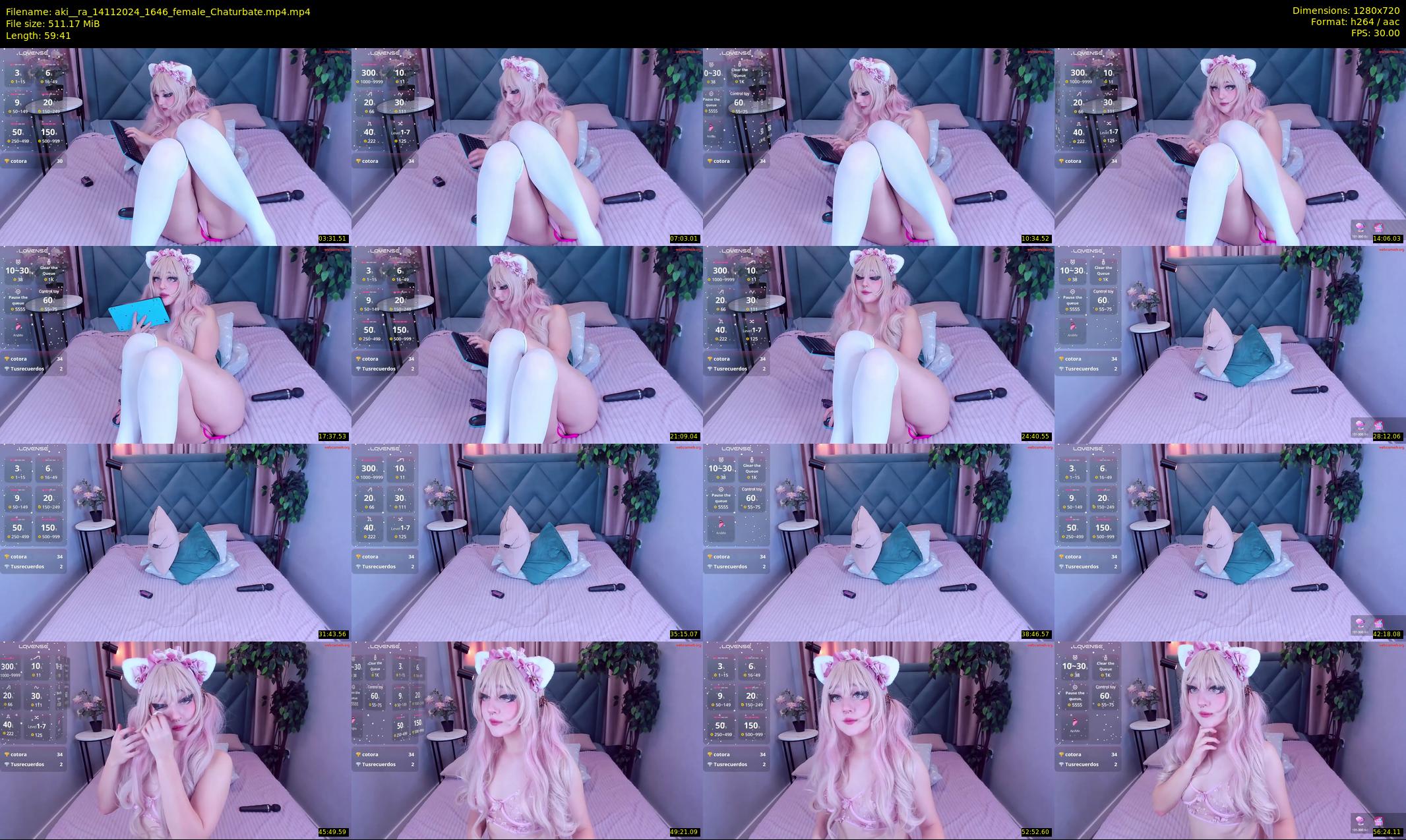 aki__ra — 60 minute Chaturbate female cam show recording, 720p, Nov 14, 2024