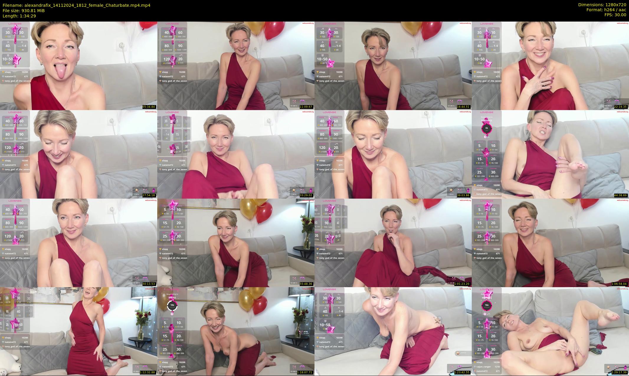 alexandrafix — 95 minute Chaturbate female cam show recording, 720p, Nov 14, 2024