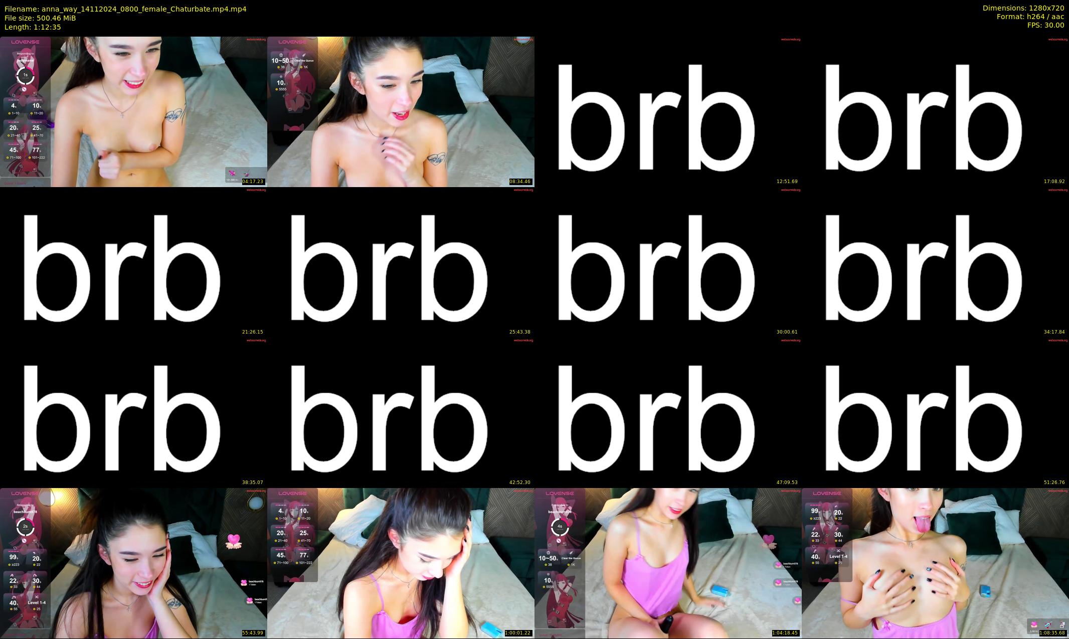 anna_way — 73 minute Chaturbate female cam show recording, 720p, Nov 14, 2024