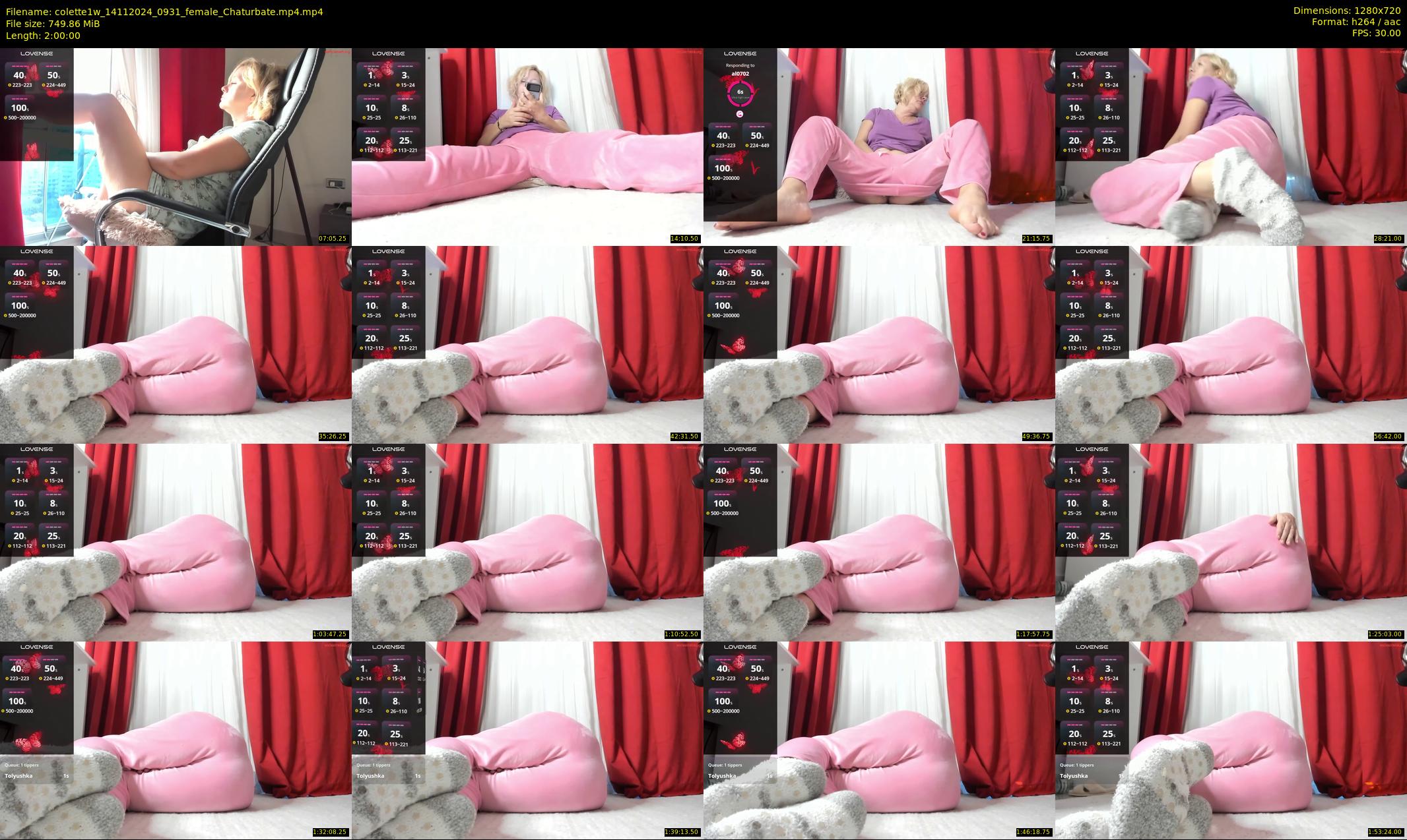 colette1w — 120 minute Chaturbate female cam show recording, 720p, Nov 14, 2024
