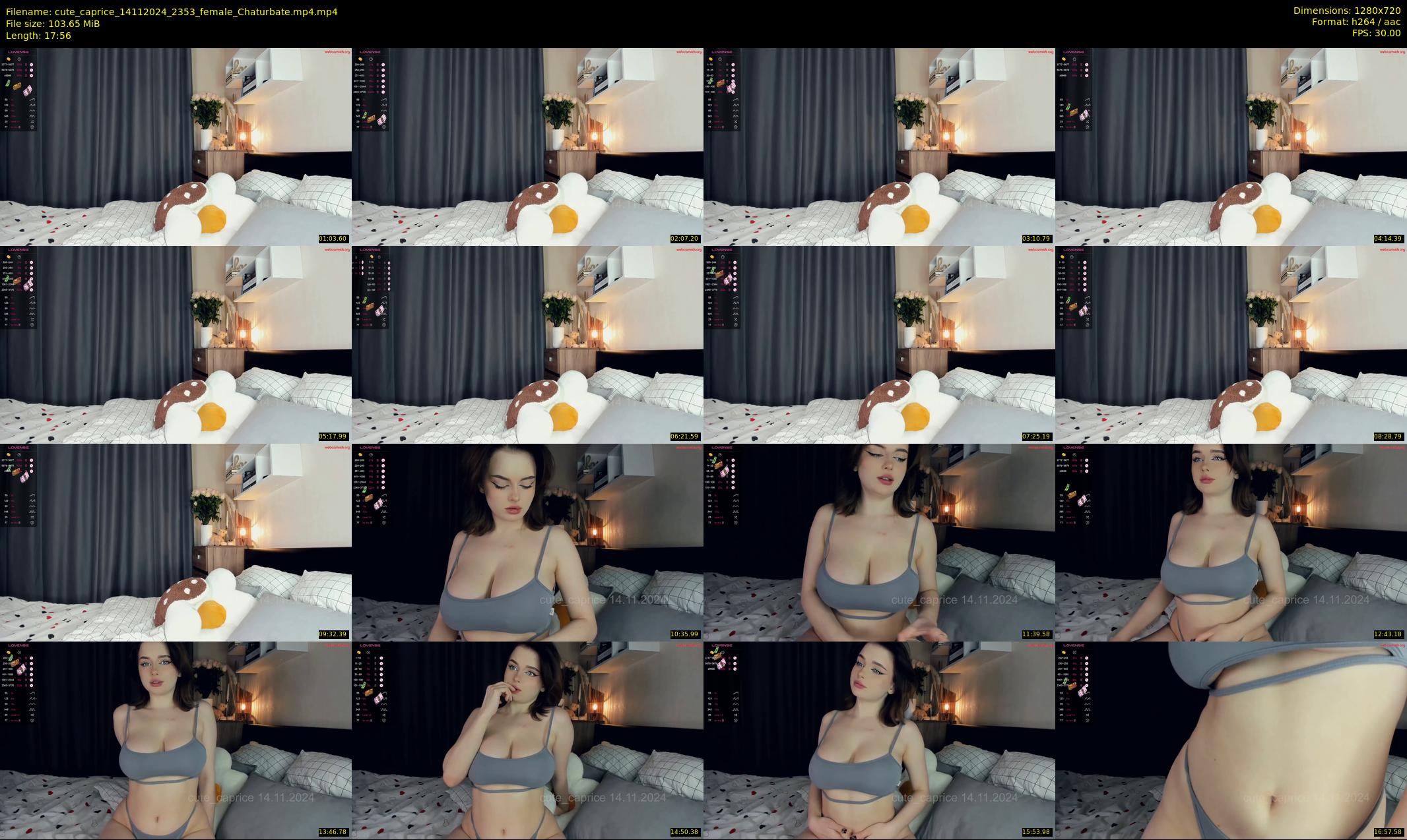 cute_caprice — 18 minute Chaturbate female cam show recording, 720p, Nov 14, 2024