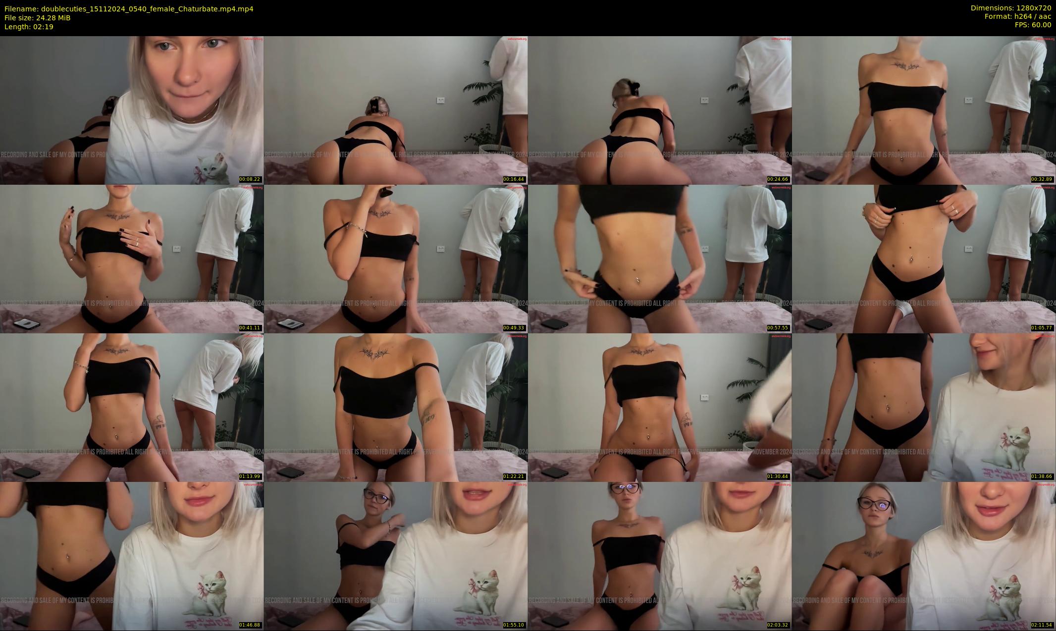 doublecuties — 3 minute Chaturbate couple cam show recording, 720p, Nov 15, 2024