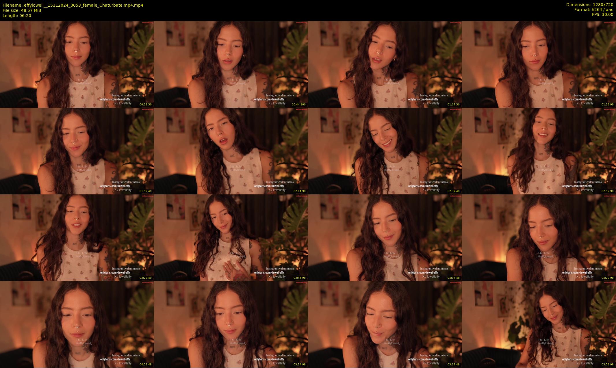 effylowell_ — 7 minute Chaturbate female cam show recording, 720p, Nov 15, 2024