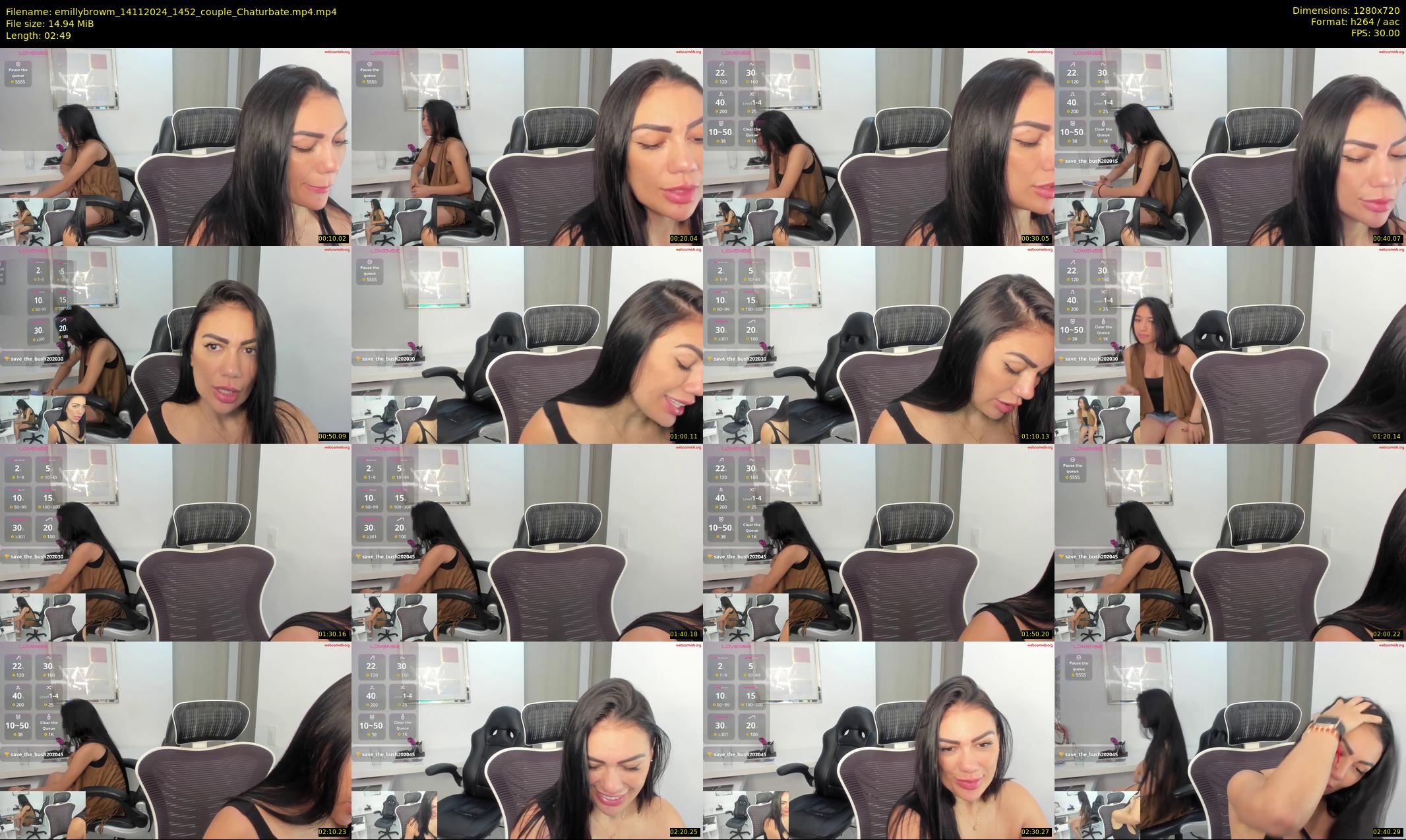 emillybrowm — 3 minute Chaturbate couple cam show recording, 720p, Nov 14, 2024