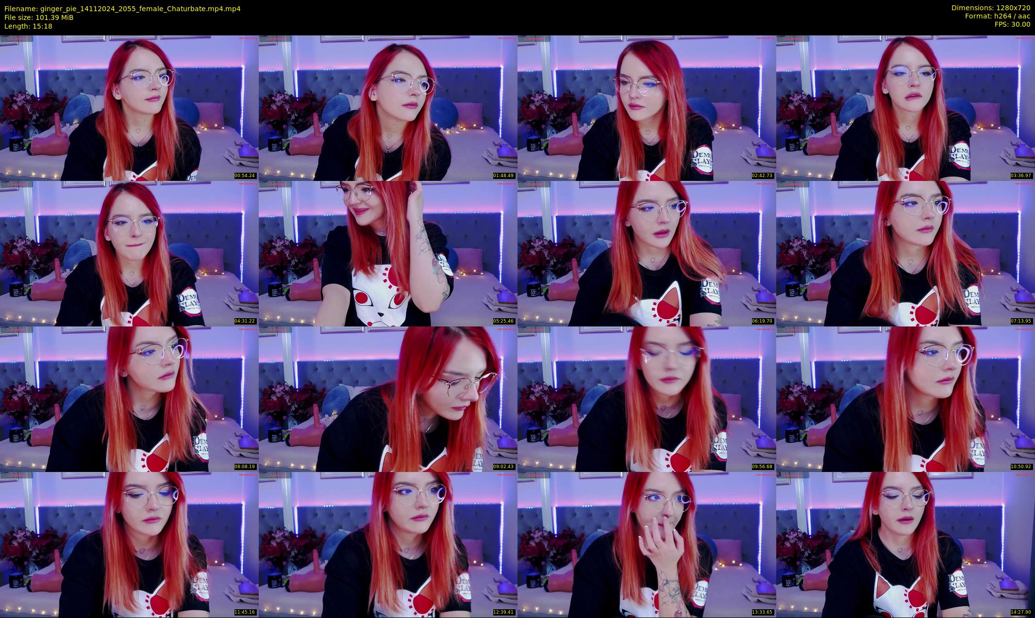 ginger_pie — 16 minute Chaturbate female cam show recording, 720p, Nov 14, 2024