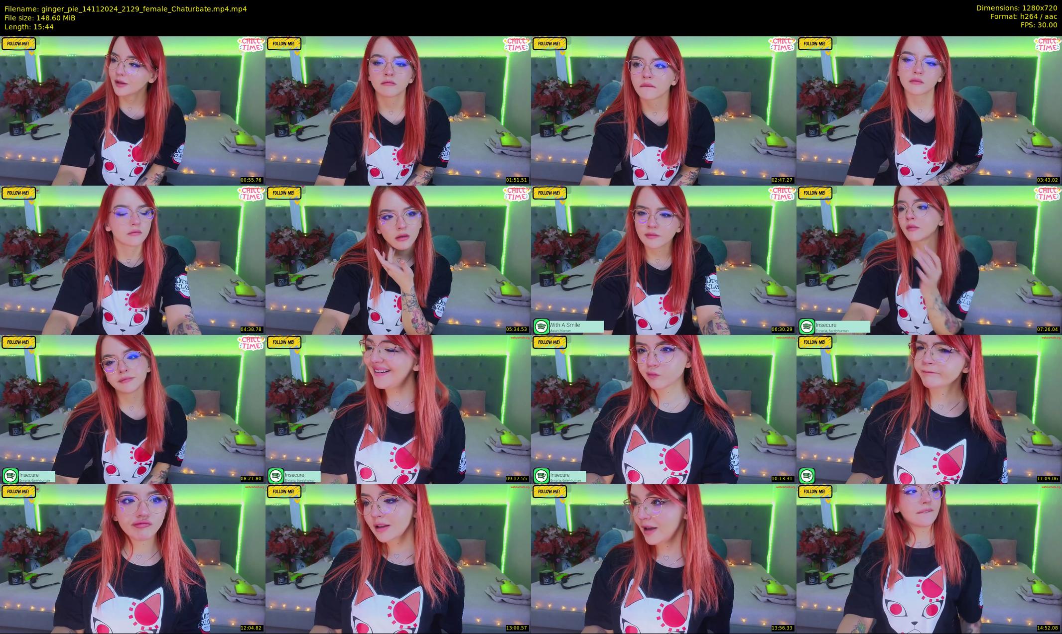 ginger_pie — 16 minute Chaturbate female cam show recording, 720p, Nov 14, 2024