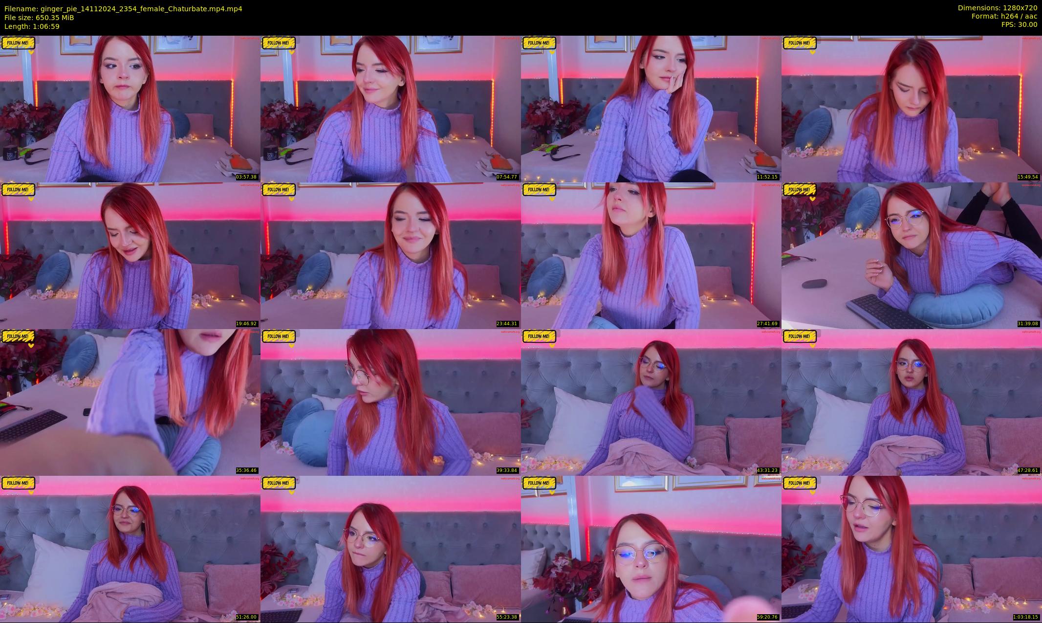 ginger_pie — 67 minute Chaturbate female cam show recording, 720p, Nov 14, 2024
