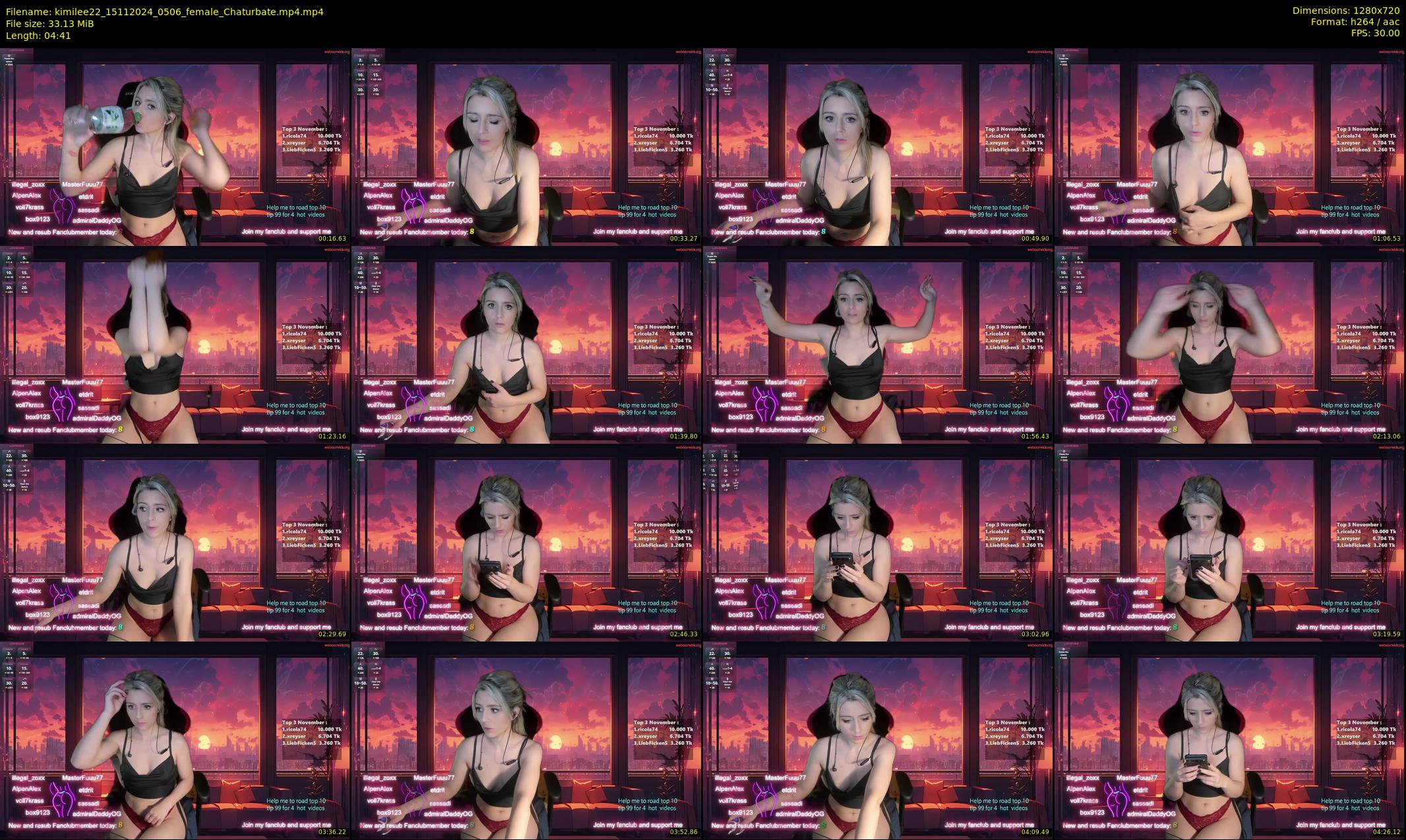 kimilee22 — 5 minute Chaturbate female cam show recording, 720p, Nov 15, 2024