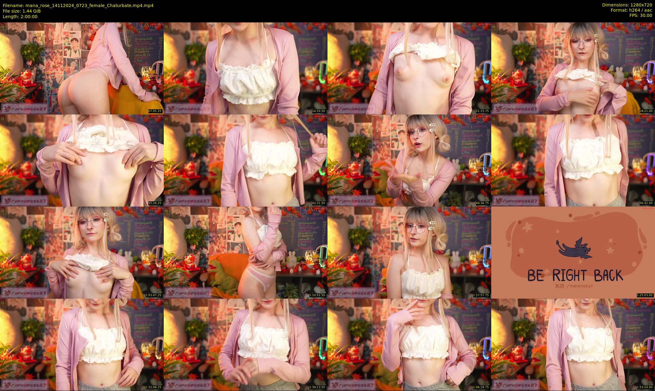 mana_rose — 120 minute Chaturbate female cam show recording, 720p, Nov 14, 2024