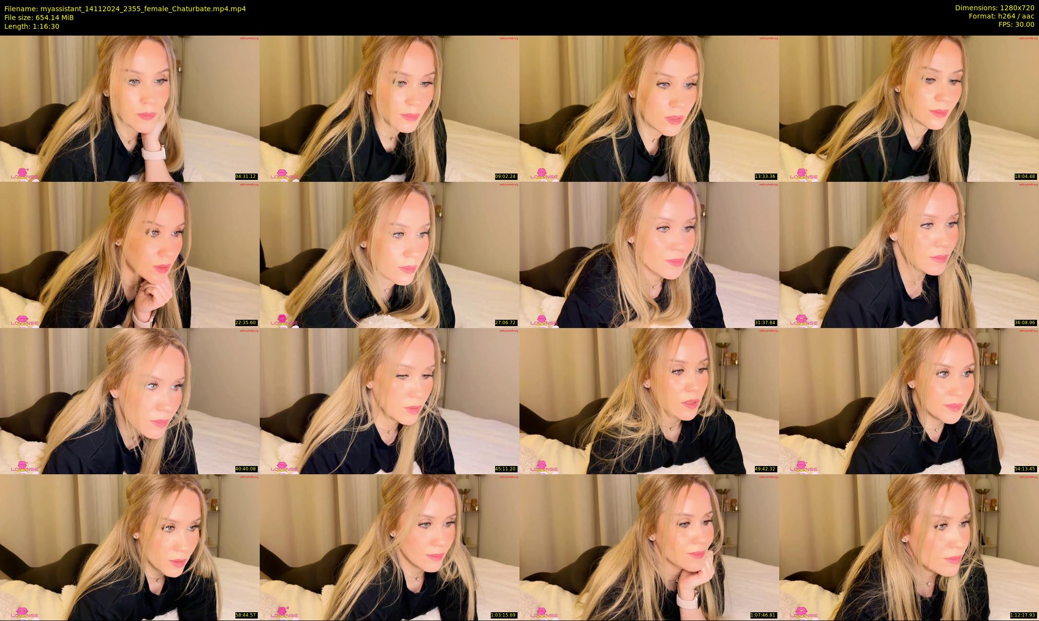 myassistant — 77 minute Chaturbate female cam show recording, 720p, Nov 14, 2024